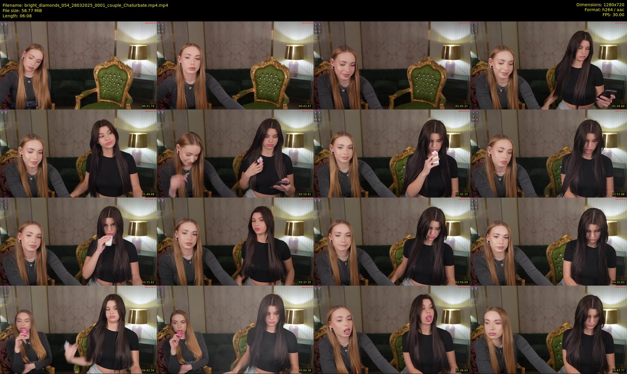 bright_diamonds_054 — 7 minute Chaturbate couple cam show recording, 720p, Mar 28, 2025