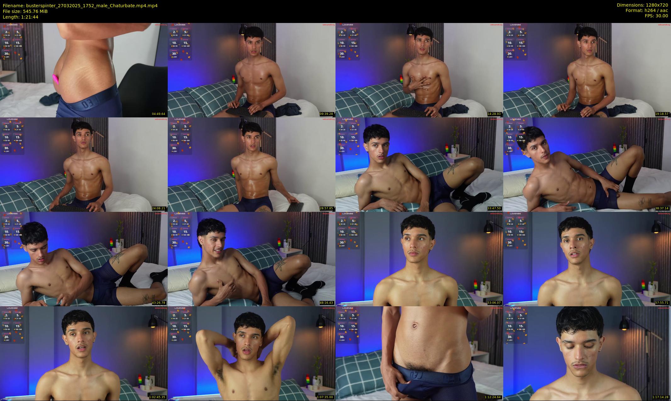 busterspinter — 82 minute Chaturbate male cam show recording, 720p, Mar 27, 2025