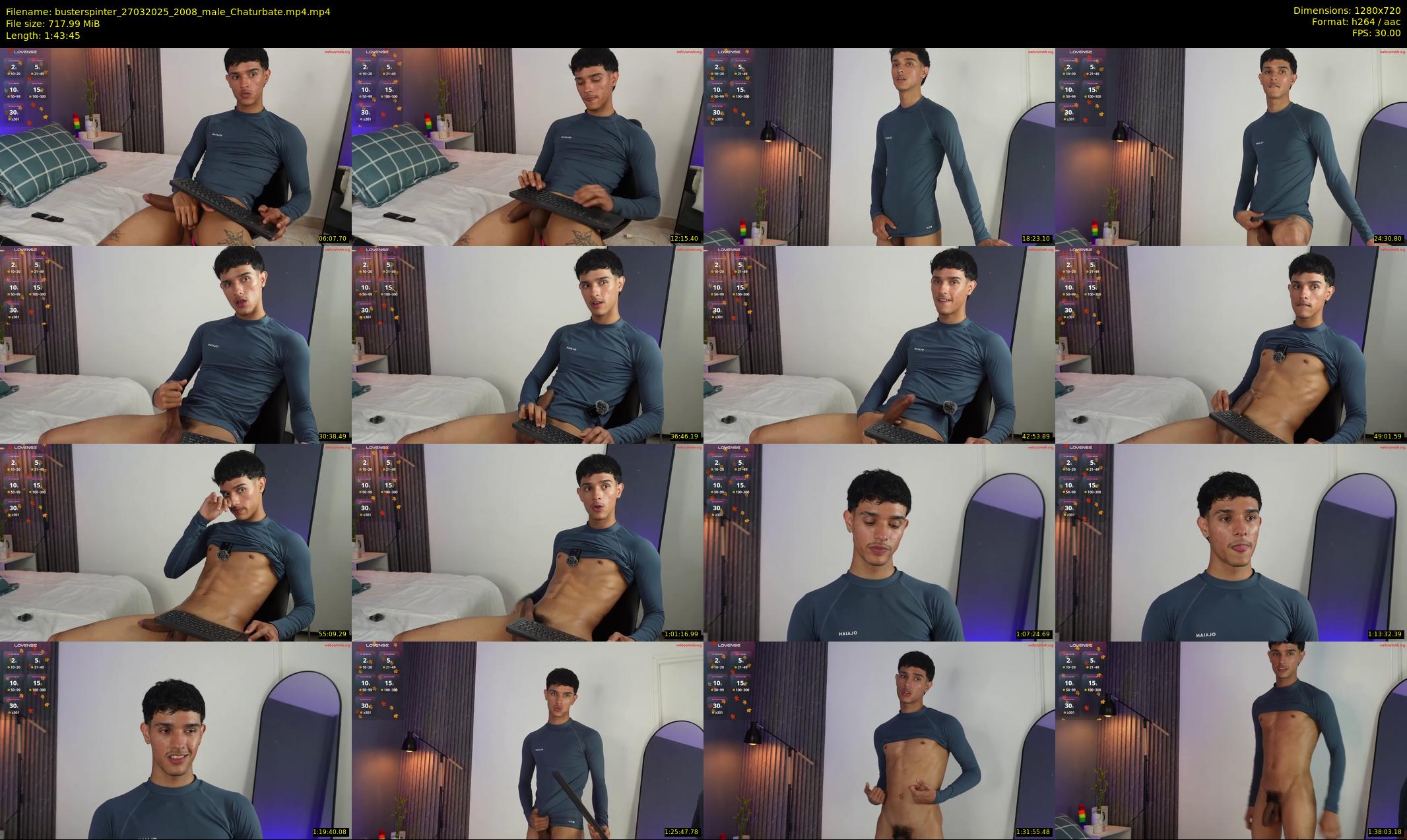 busterspinter — 104 minute Chaturbate male cam show recording, 720p, Mar 27, 2025