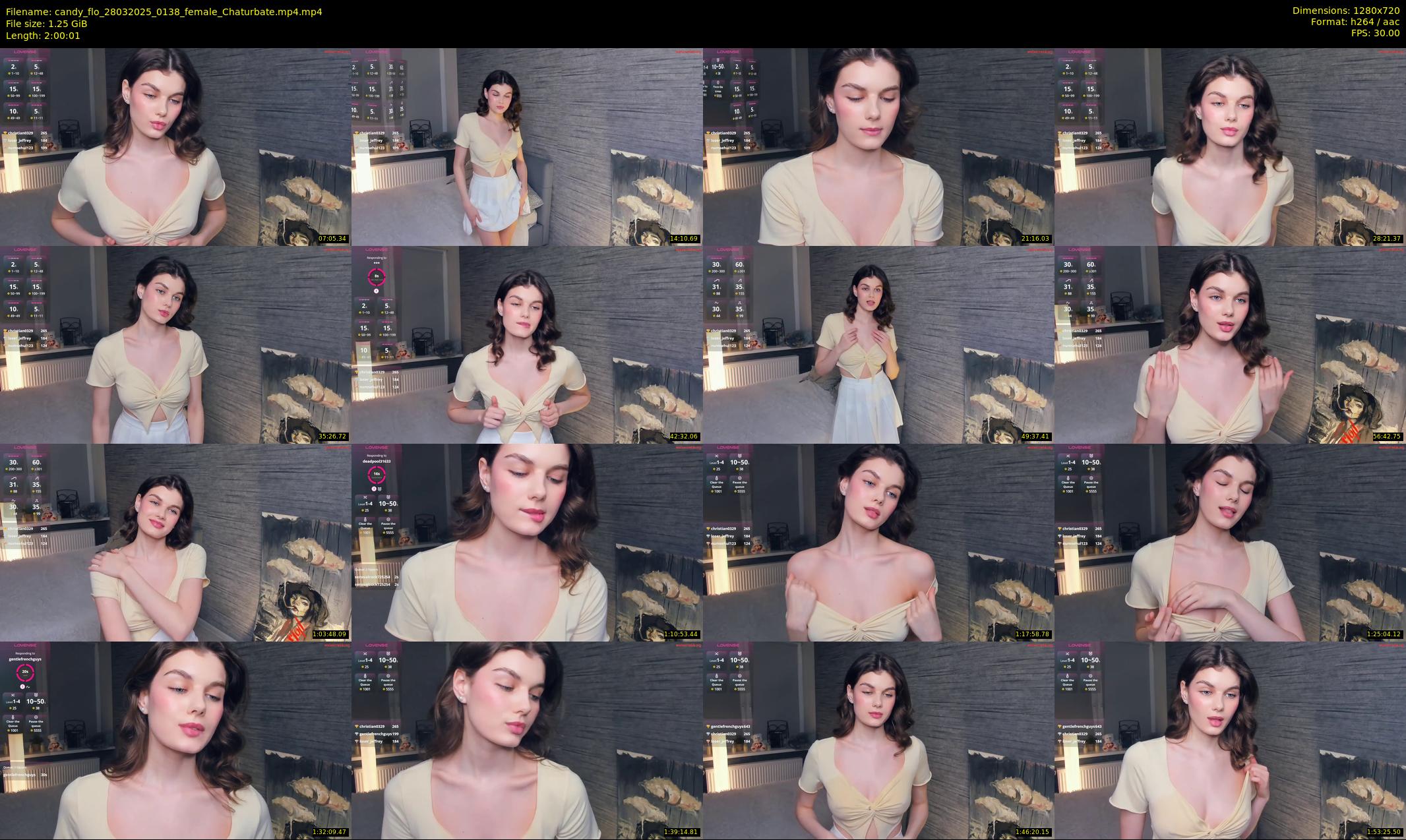 candy_flo — 121 minute Chaturbate female cam show recording, 720p, Mar 28, 2025