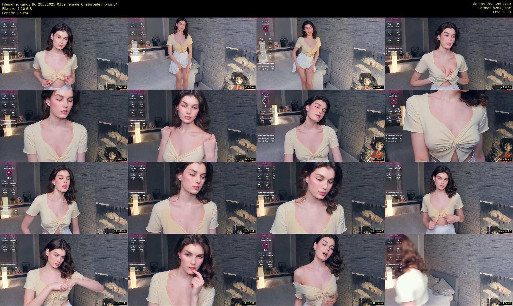 candy_flo — 120 minute Chaturbate female cam show recording, 720p, Mar 28, 2025