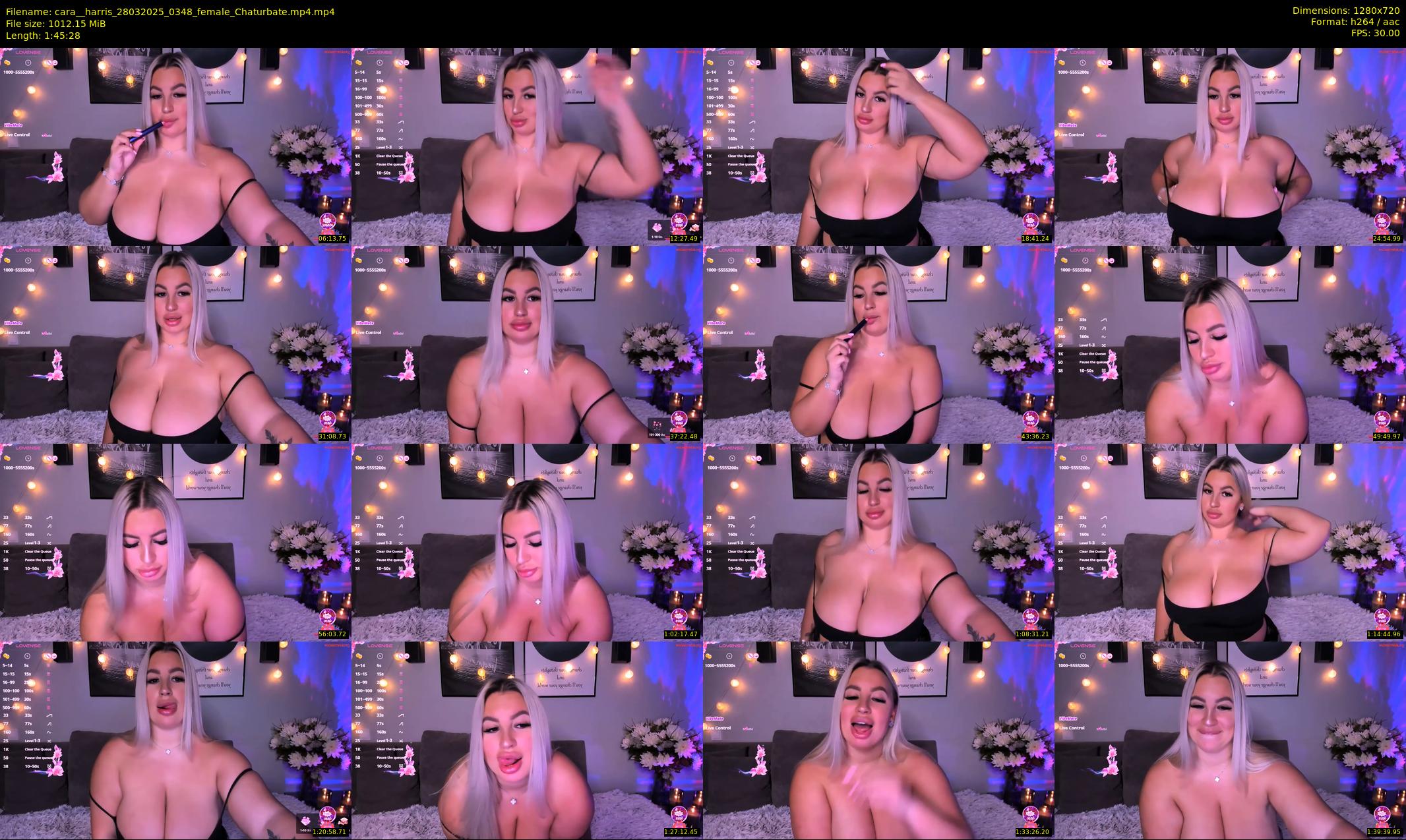 cara__harris — 106 minute Chaturbate female cam show recording, 720p, Mar 28, 2025