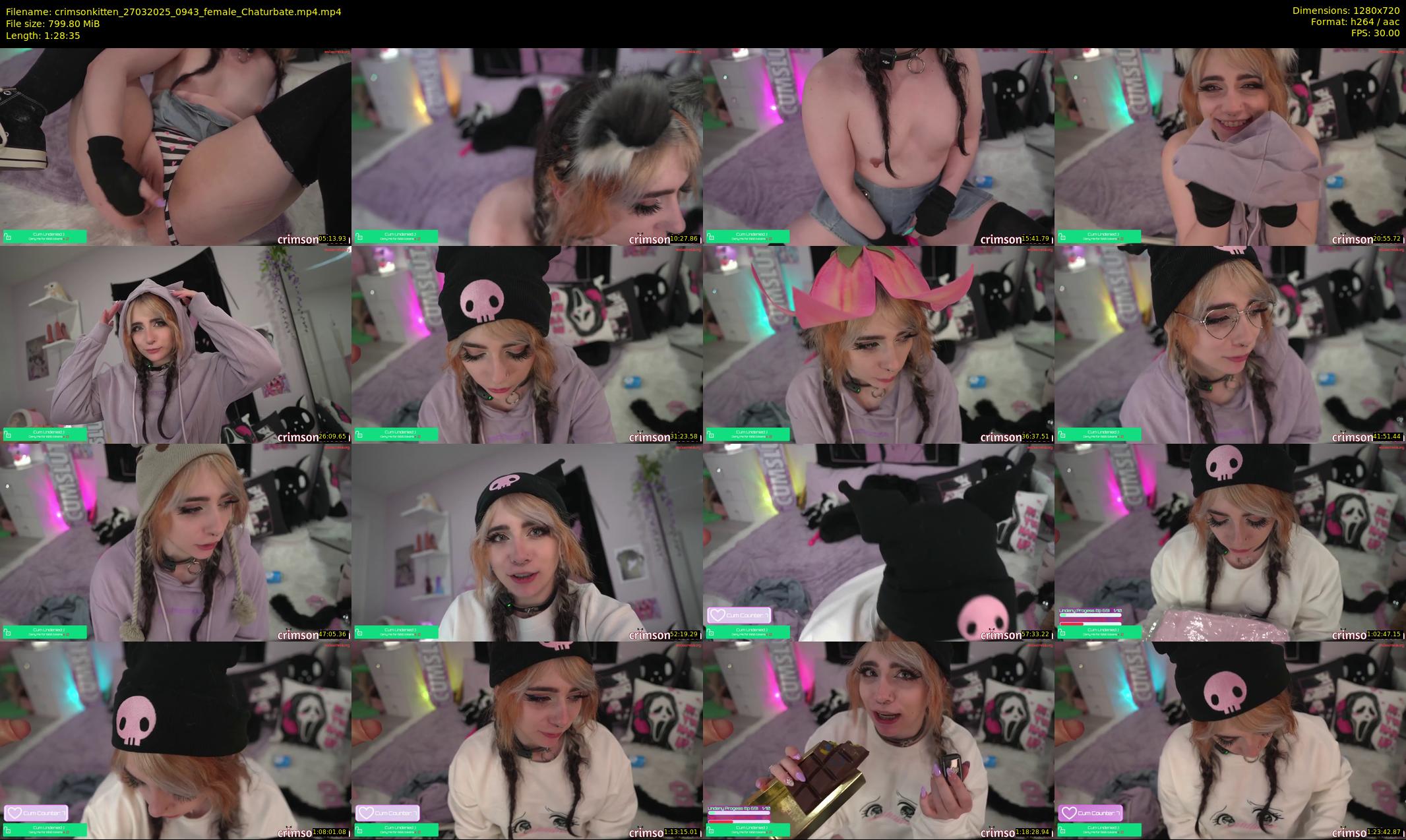 crimsonkitten — 89 minute Chaturbate female cam show recording, 720p, Mar 27, 2025