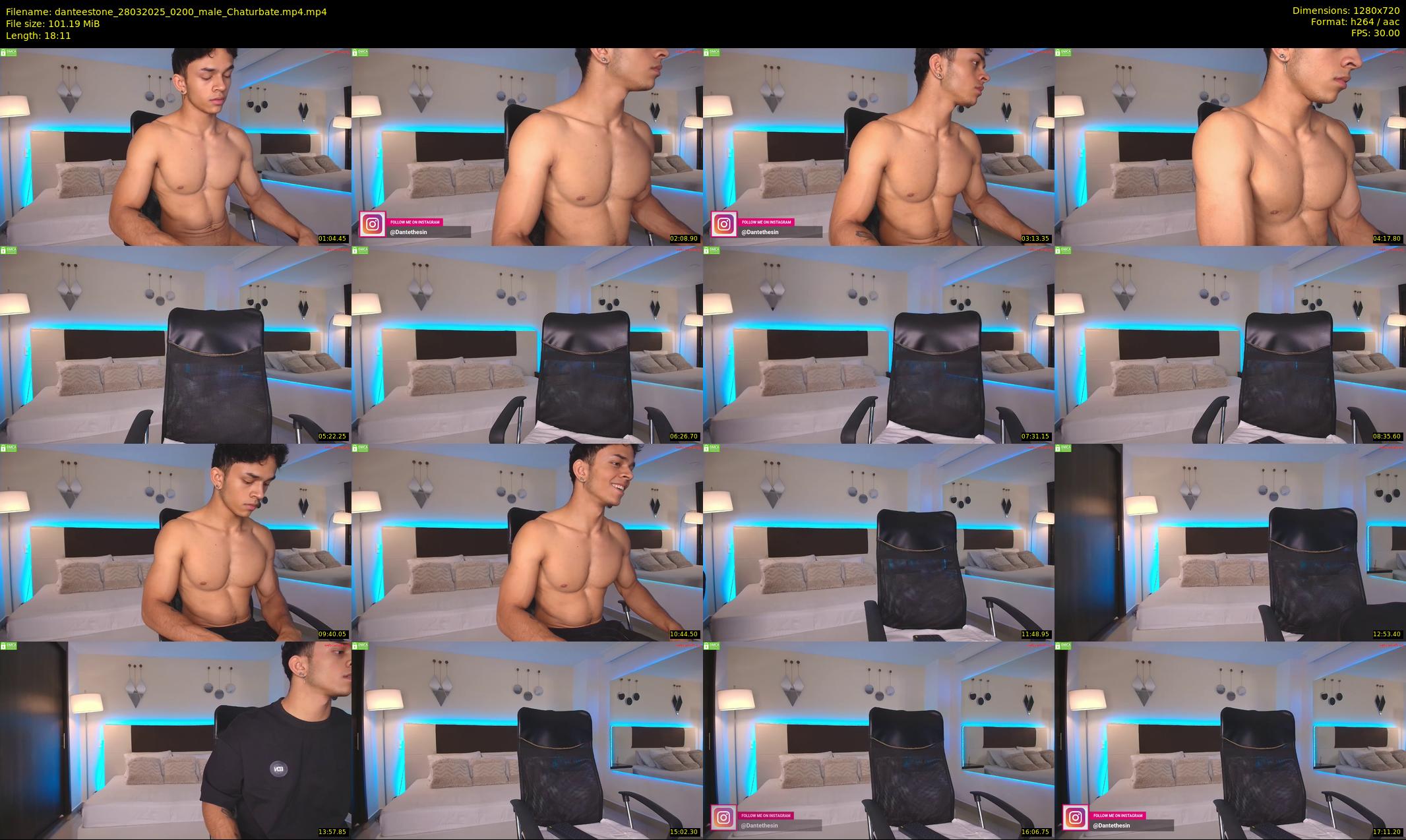 danteestone — 19 minute Chaturbate male cam show recording, 720p, Mar 28, 2025