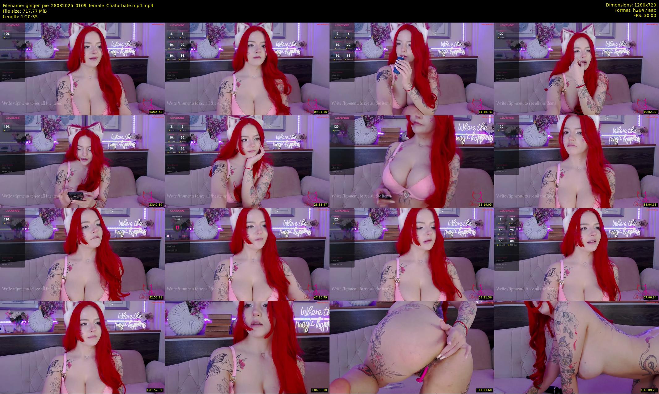 ginger_pie — 81 minute Chaturbate female cam show recording, 720p, Mar 28, 2025