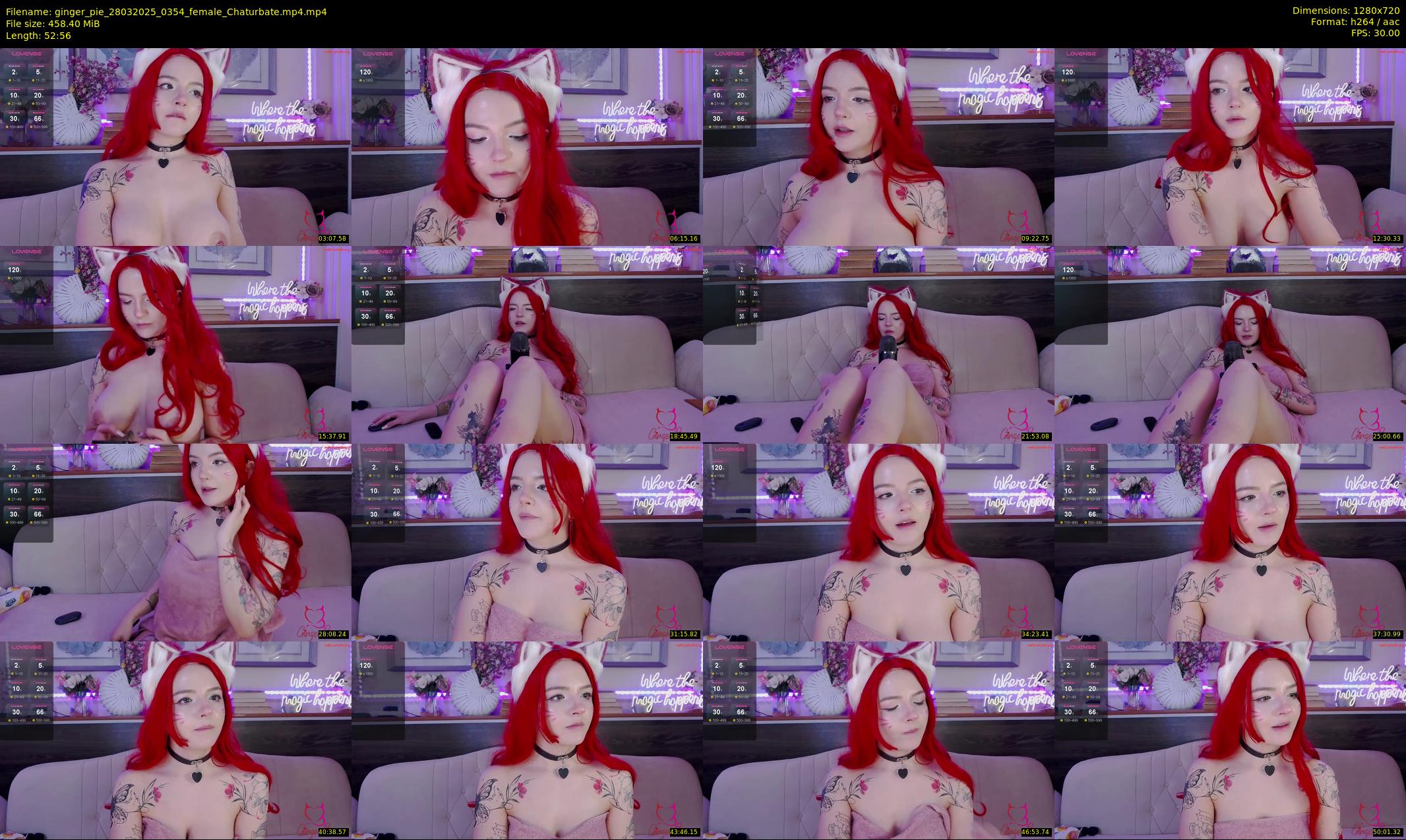 ginger_pie — 53 minute Chaturbate female cam show recording, 720p, Mar 28, 2025