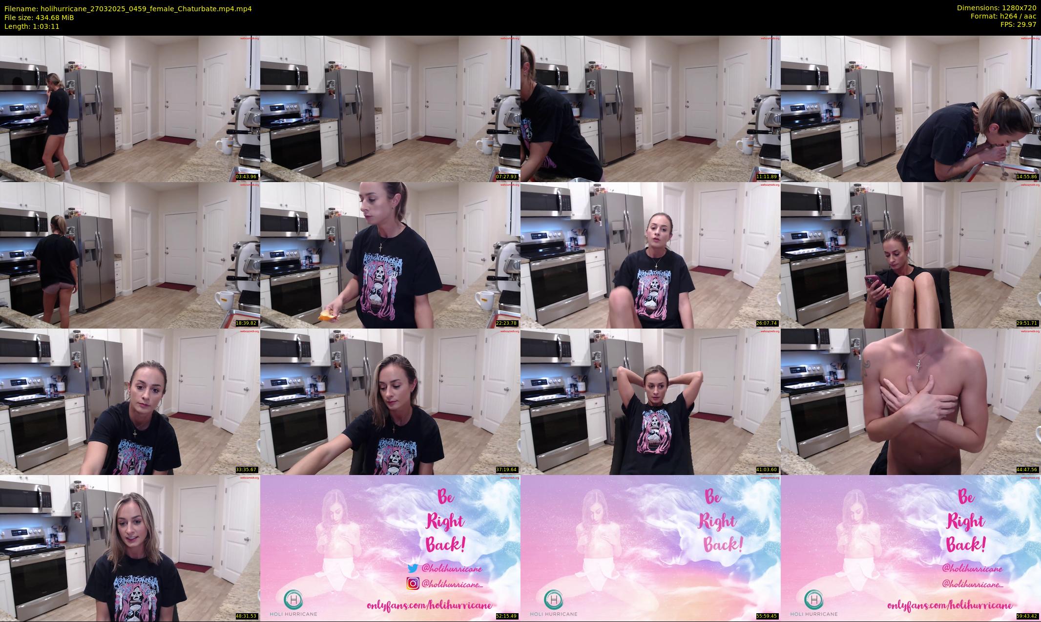 holihurricane — 64 minute Chaturbate female cam show recording, 720p, Mar 27, 2025