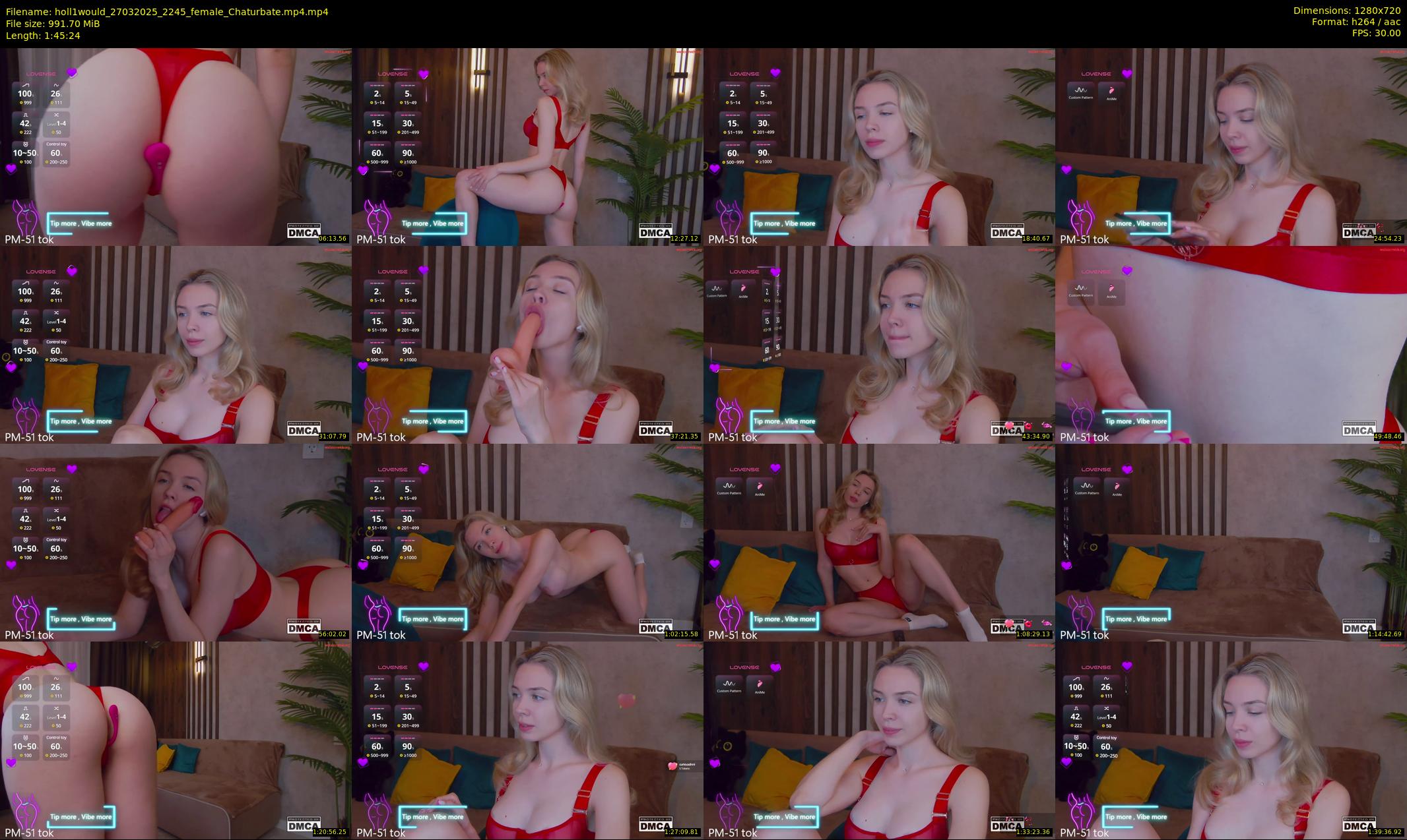 holl1would — 106 minute Chaturbate female cam show recording, 720p, Mar 27, 2025
