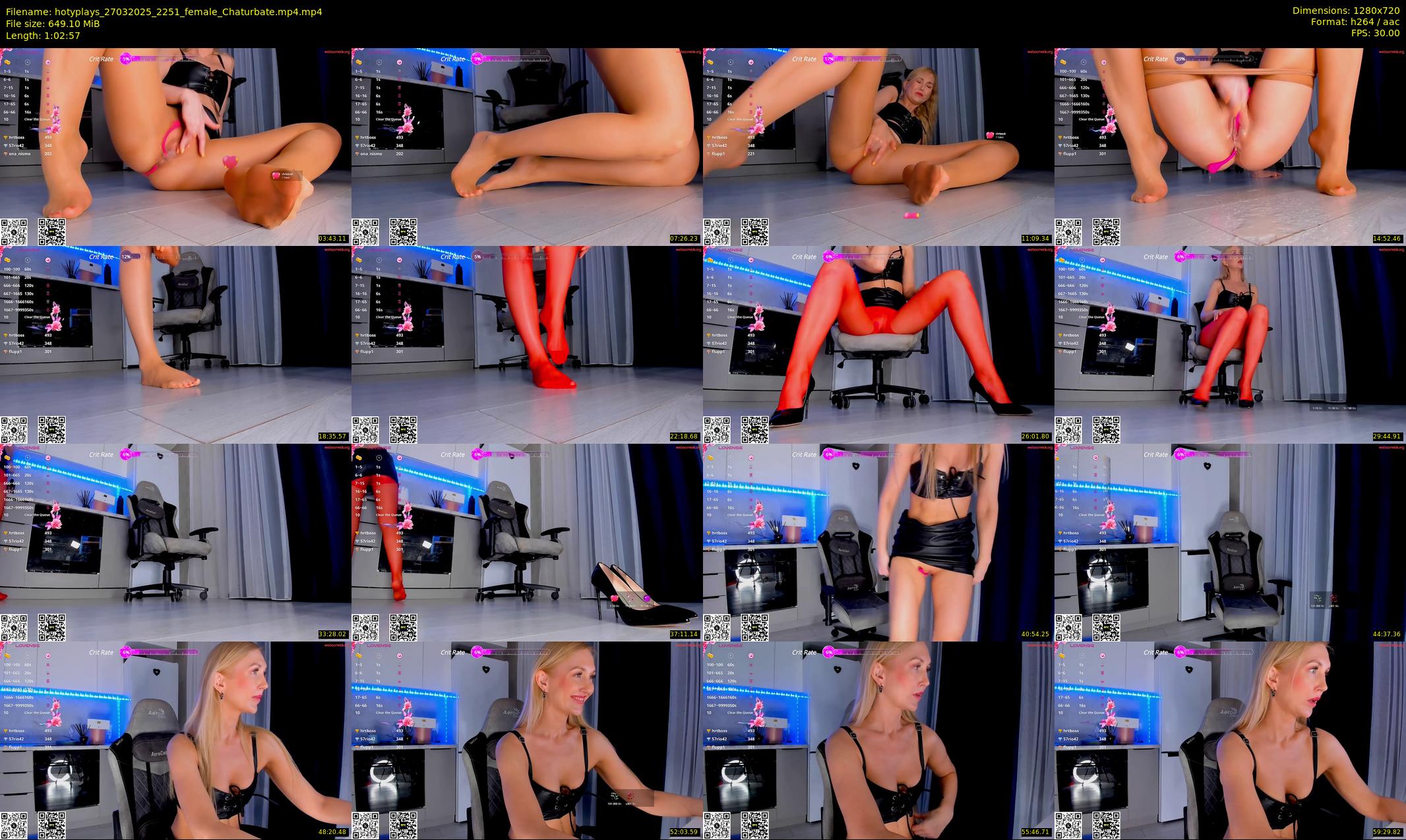 hotyplays — 63 minute Chaturbate female cam show recording, 720p, Mar 27, 2025