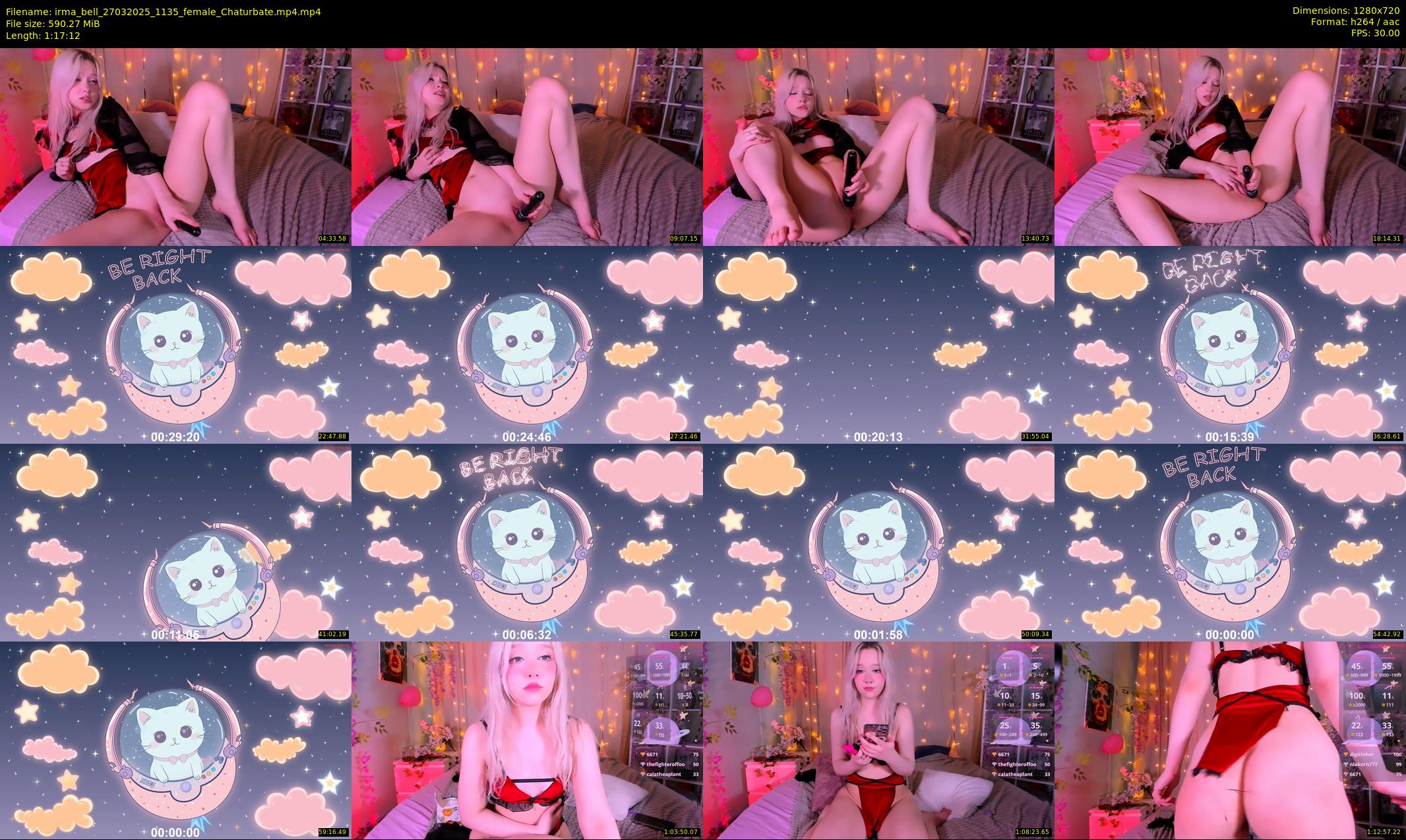 irma_bell — 78 minute Chaturbate female cam show recording, 720p, Mar 27, 2025