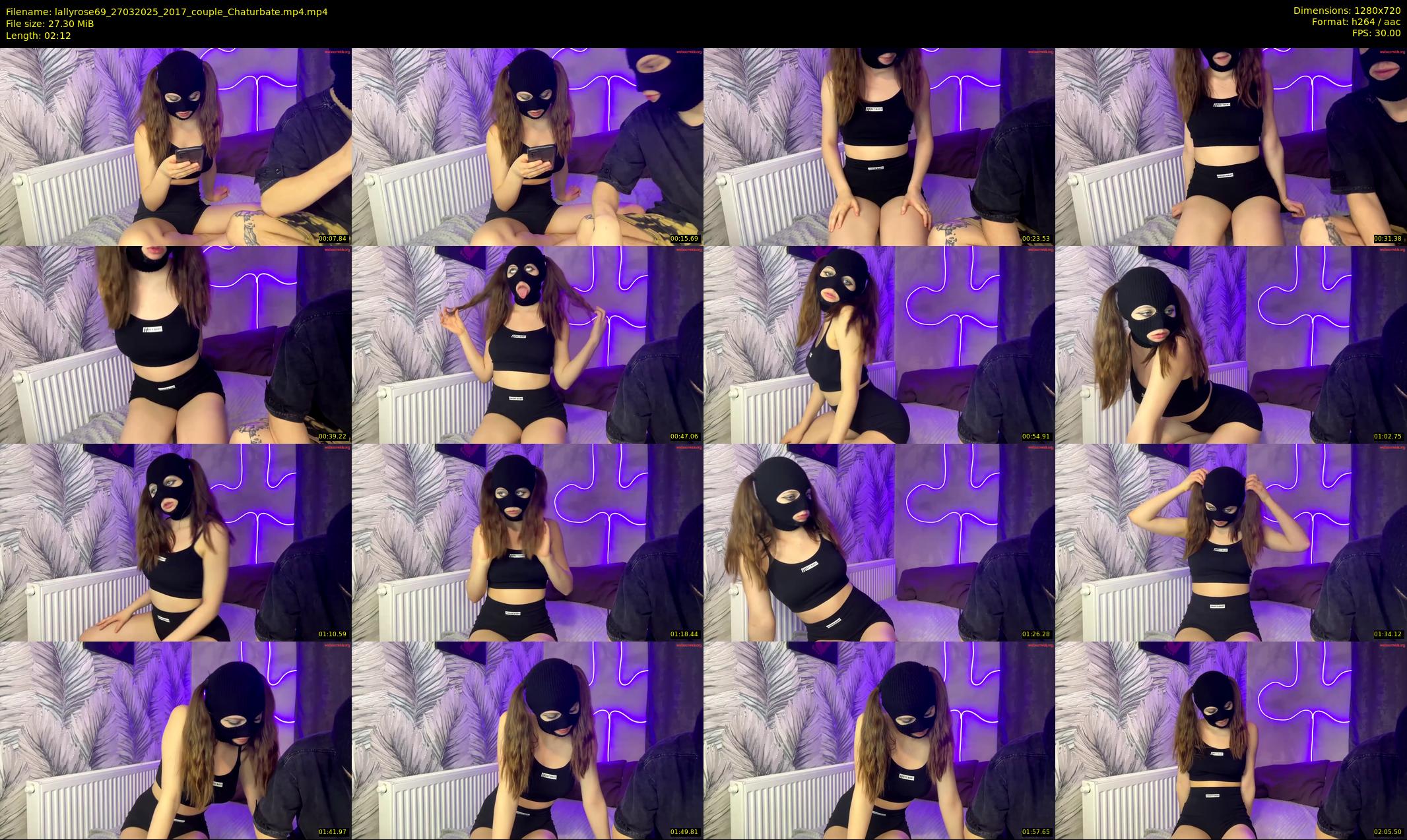 lallyrose69 — 3 minute Chaturbate couple cam show recording, 720p, Mar 27, 2025