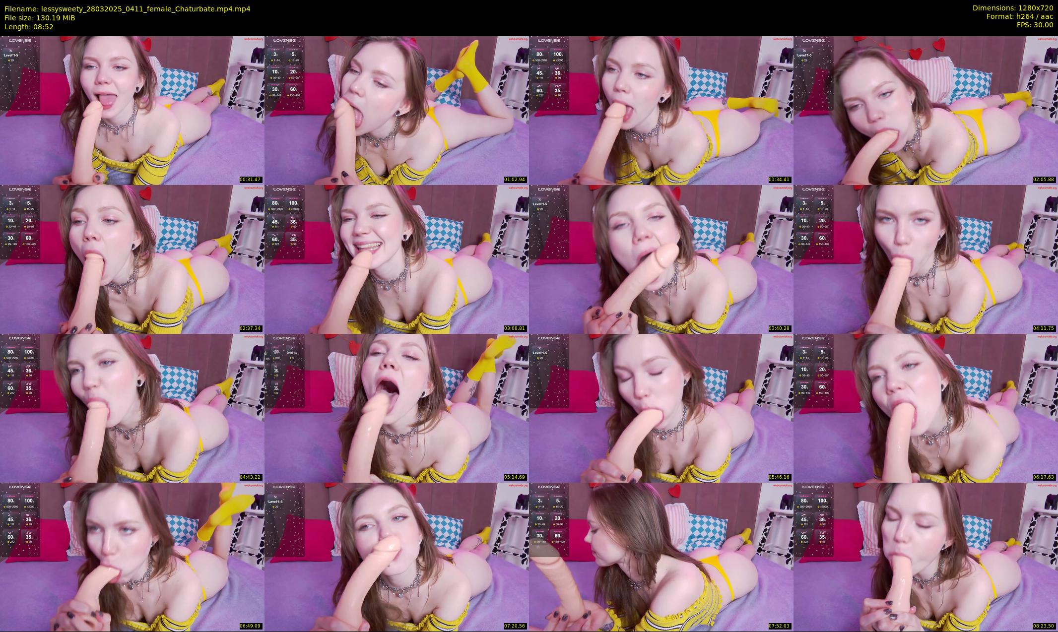 lessysweety — 9 minute Chaturbate female cam show recording, 720p, Mar 28, 2025