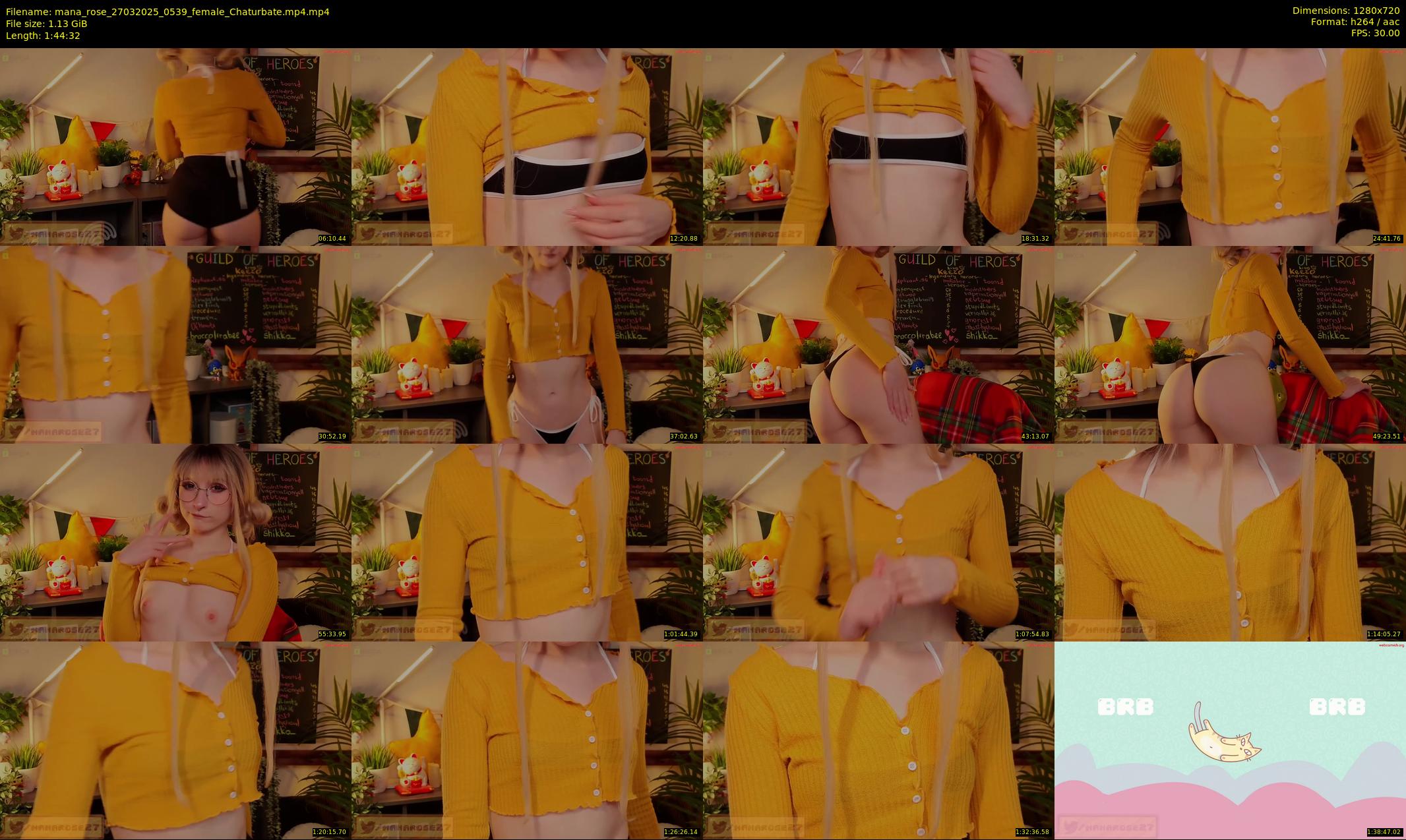 mana_rose — 105 minute Chaturbate female cam show recording, 720p, Mar 27, 2025