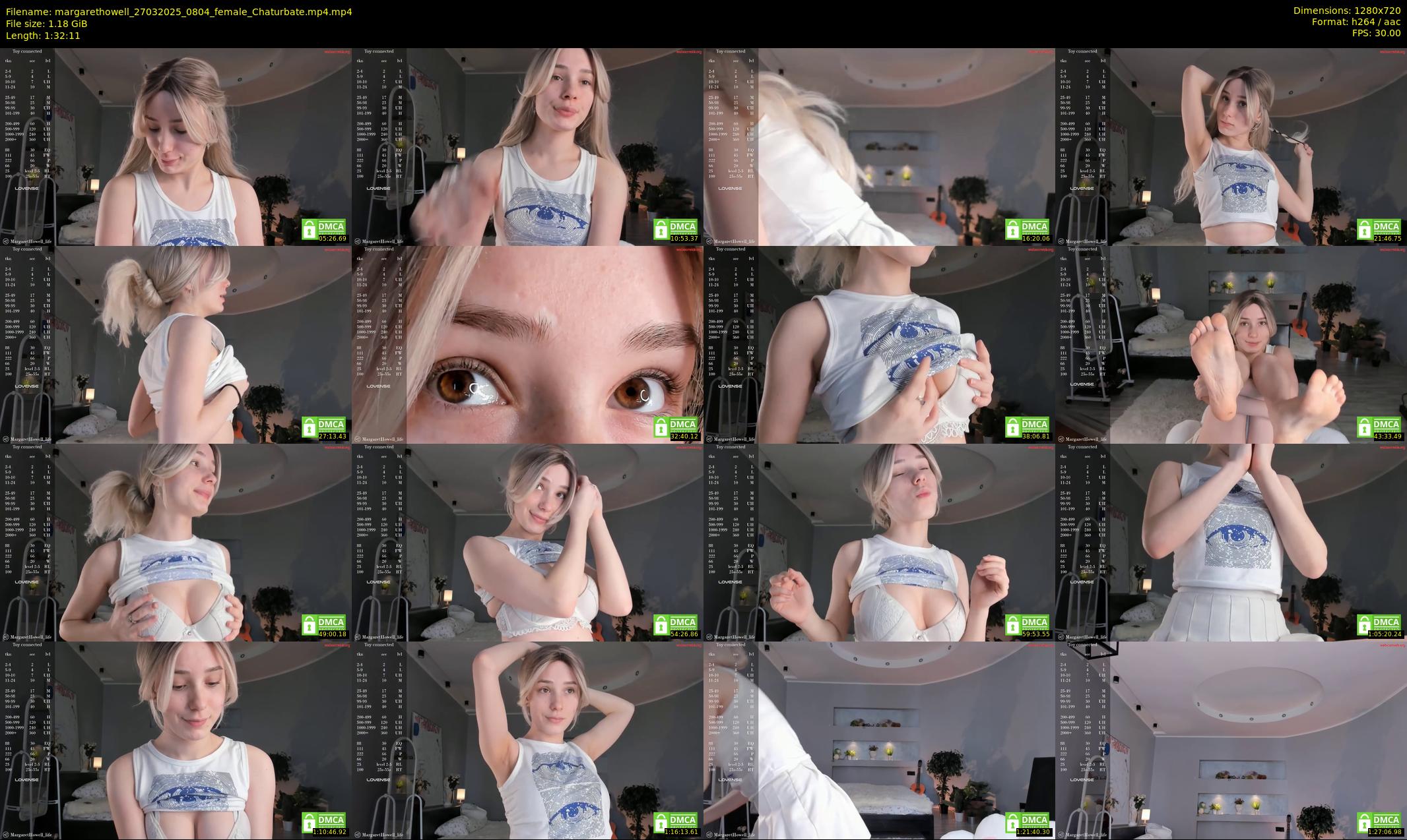 margarethowell — 93 minute Chaturbate female cam show recording, 720p, Mar 27, 2025