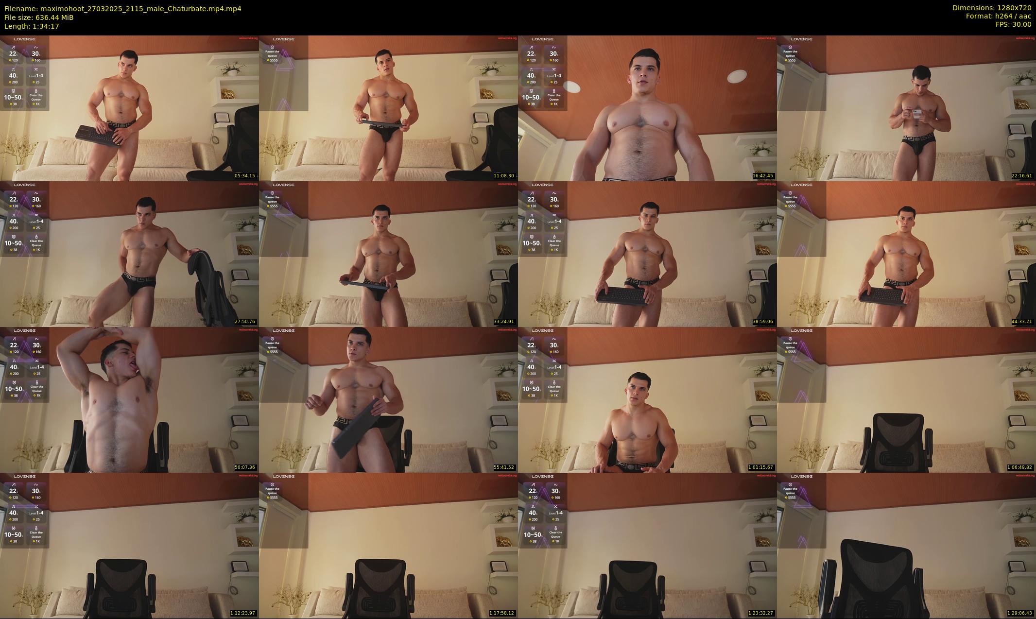 maximohoot — 95 minute Chaturbate male cam show recording, 720p, Mar 27, 2025