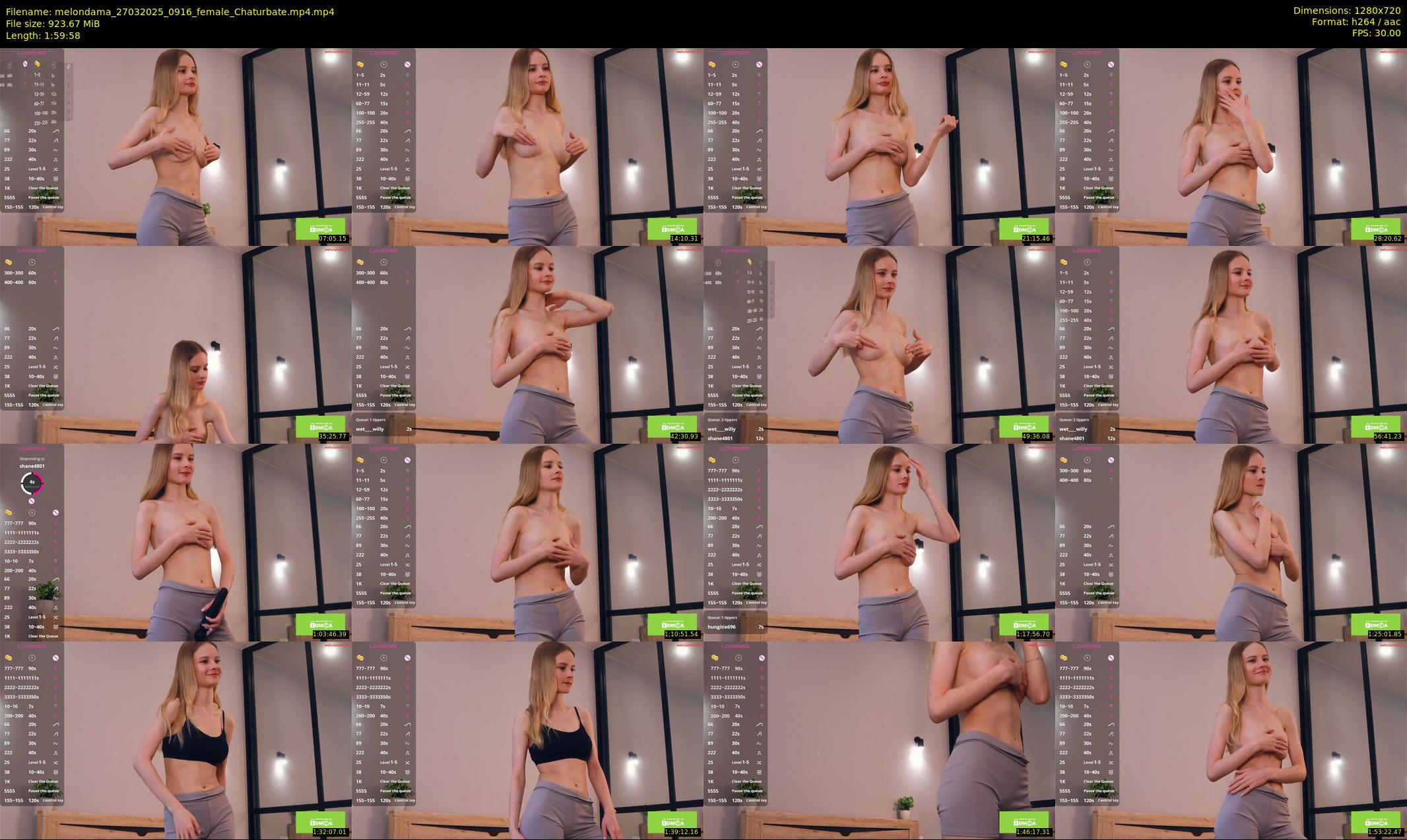 melondama — 120 minute Chaturbate female cam show recording, 720p, Mar 27, 2025