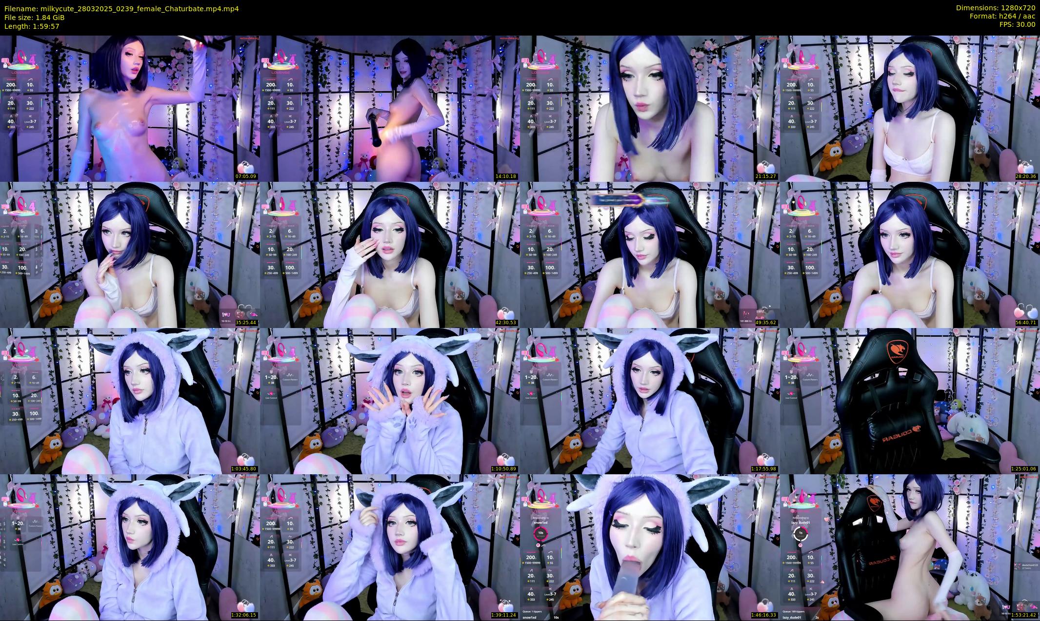 milkycute — 120 minute Chaturbate female cam show recording, 720p, Mar 28, 2025