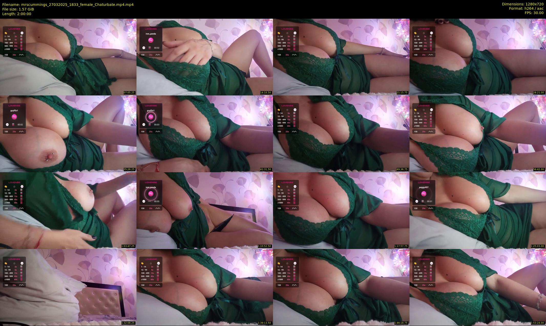 mrscummings — 120 minute Chaturbate female cam show recording, 720p, Mar 27, 2025