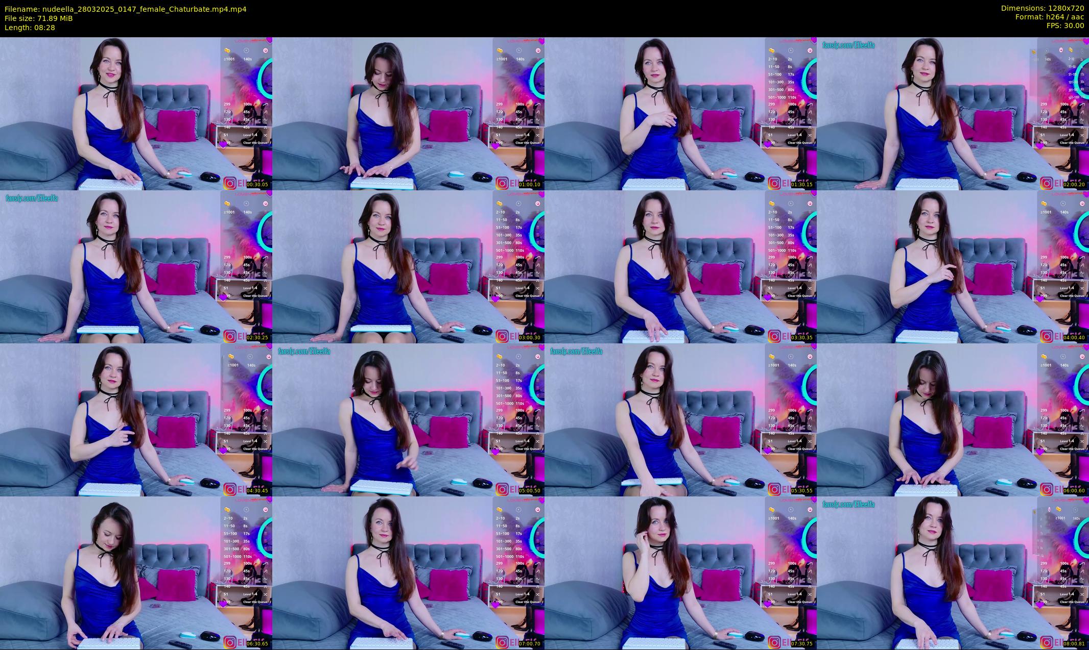 nudeella — 9 minute Chaturbate female cam show recording, 720p, Mar 28, 2025