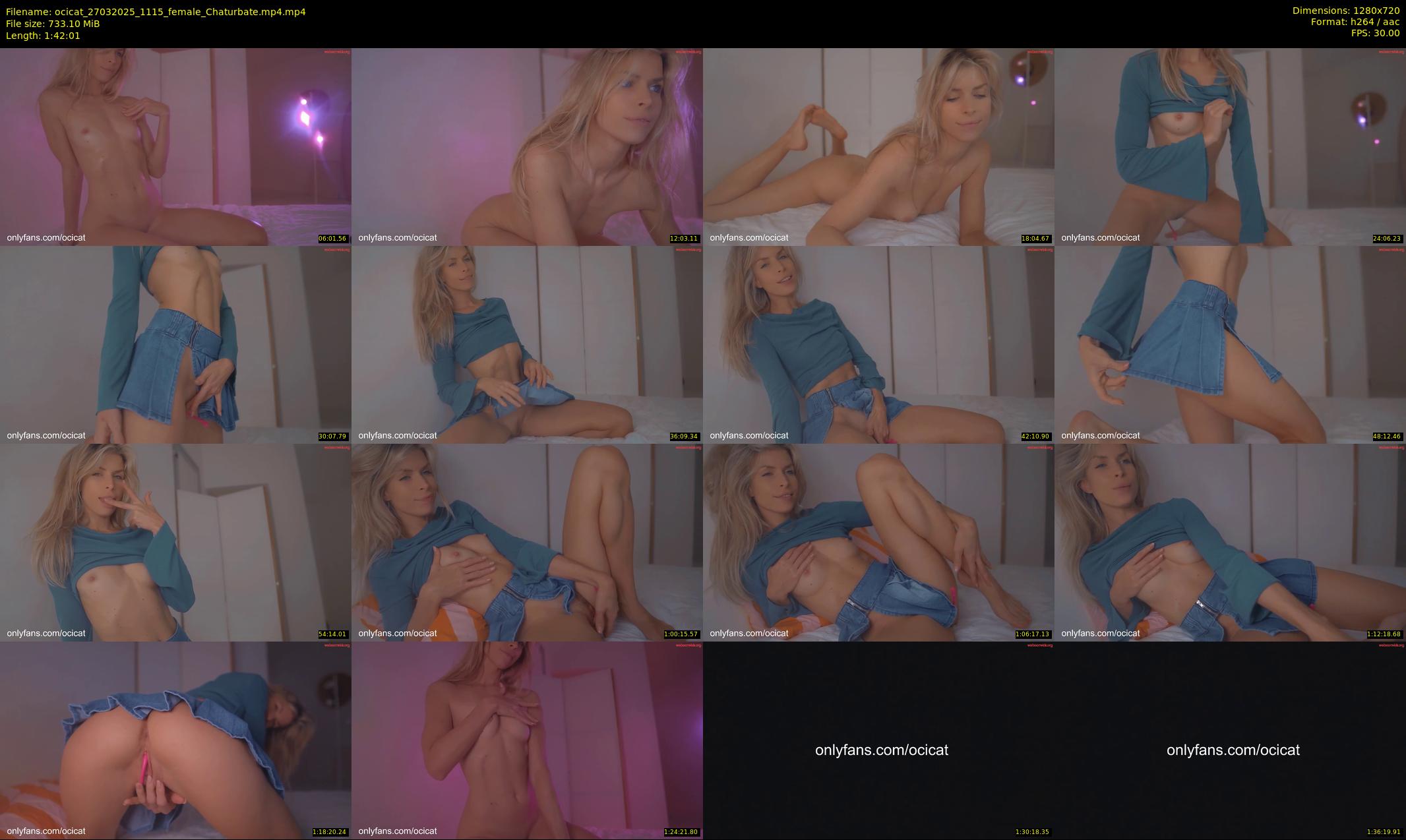 ocicat — 103 minute Chaturbate female cam show recording, 720p, Mar 27, 2025