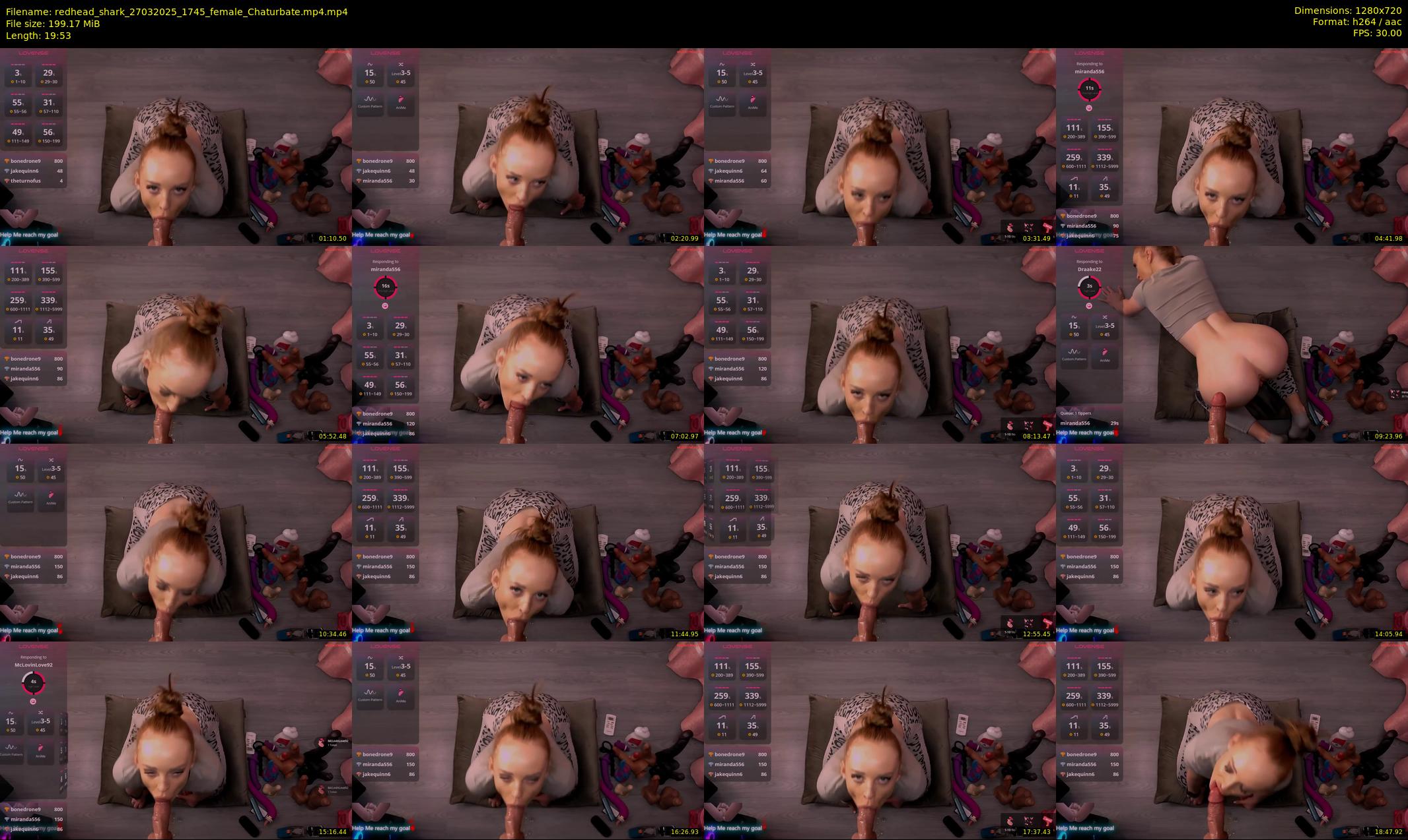 redhead_shark — 20 minute Chaturbate female cam show recording, 720p, Mar 27, 2025