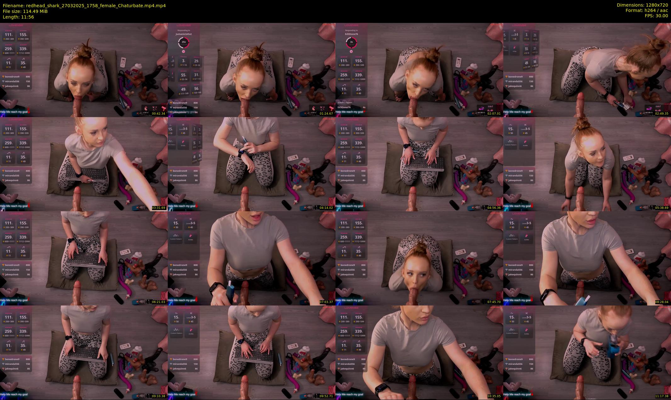 redhead_shark — 12 minute Chaturbate female cam show recording, 720p, Mar 27, 2025
