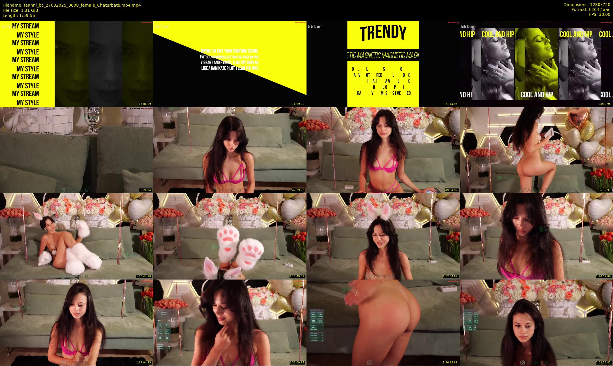 taanni_bc — 120 minute Chaturbate female cam show recording, 720p, Mar 27, 2025