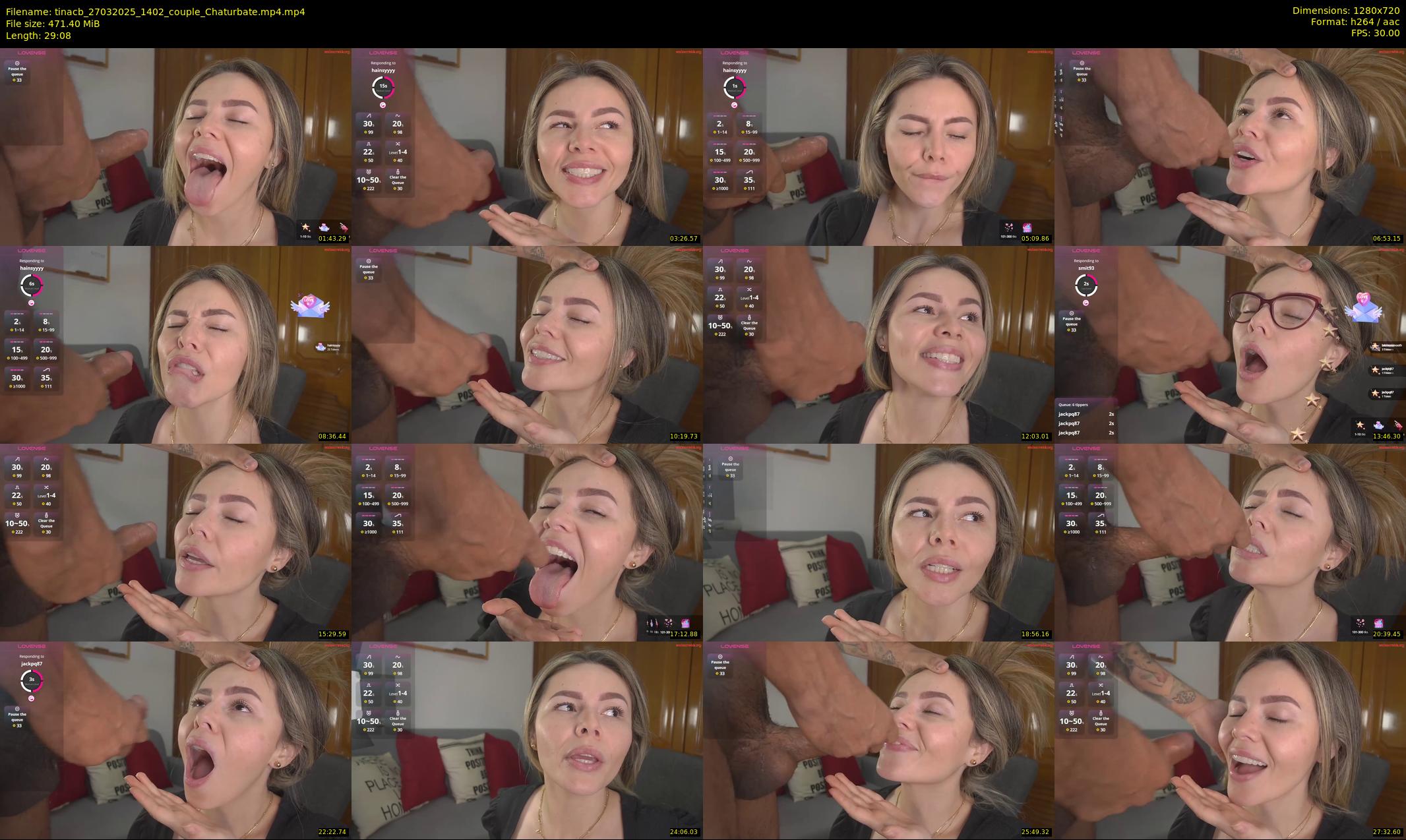 tinacb — 30 minute Chaturbate female cam show recording, 720p, Mar 27, 2025