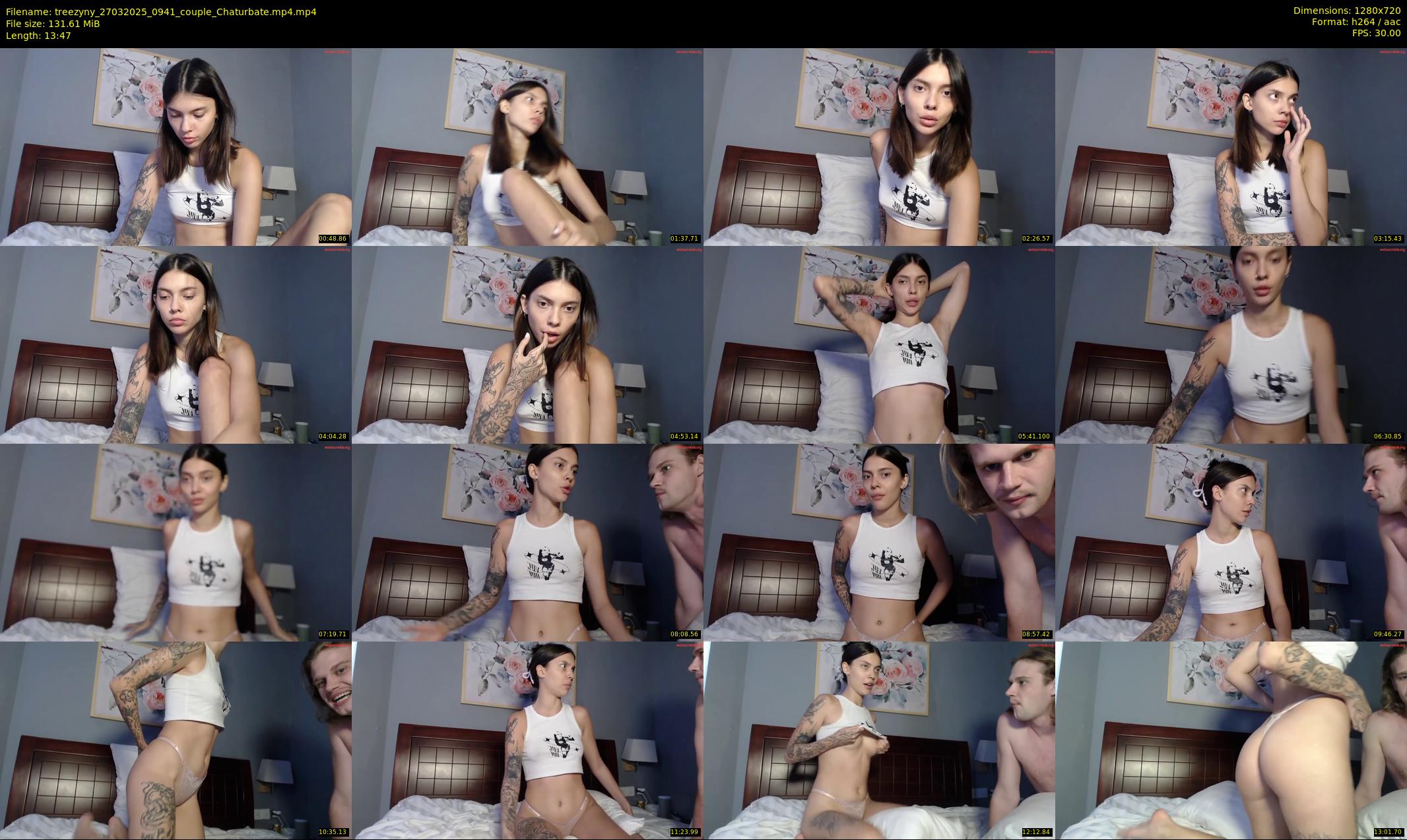 treezyny — 14 minute Chaturbate couple cam show recording, 720p, Mar 27, 2025
