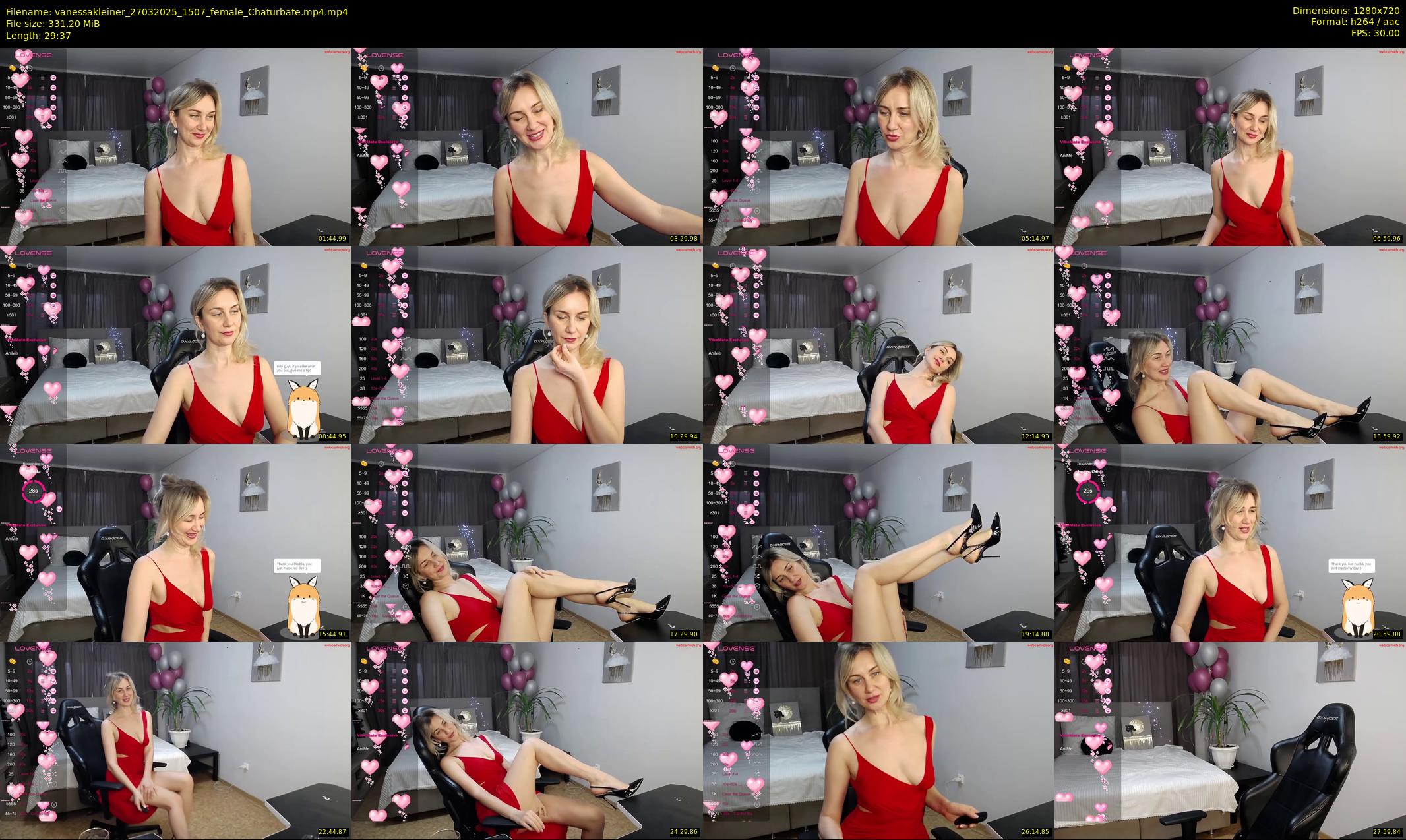 vanessakleiner — 30 minute Chaturbate female cam show recording, 720p, Mar 27, 2025