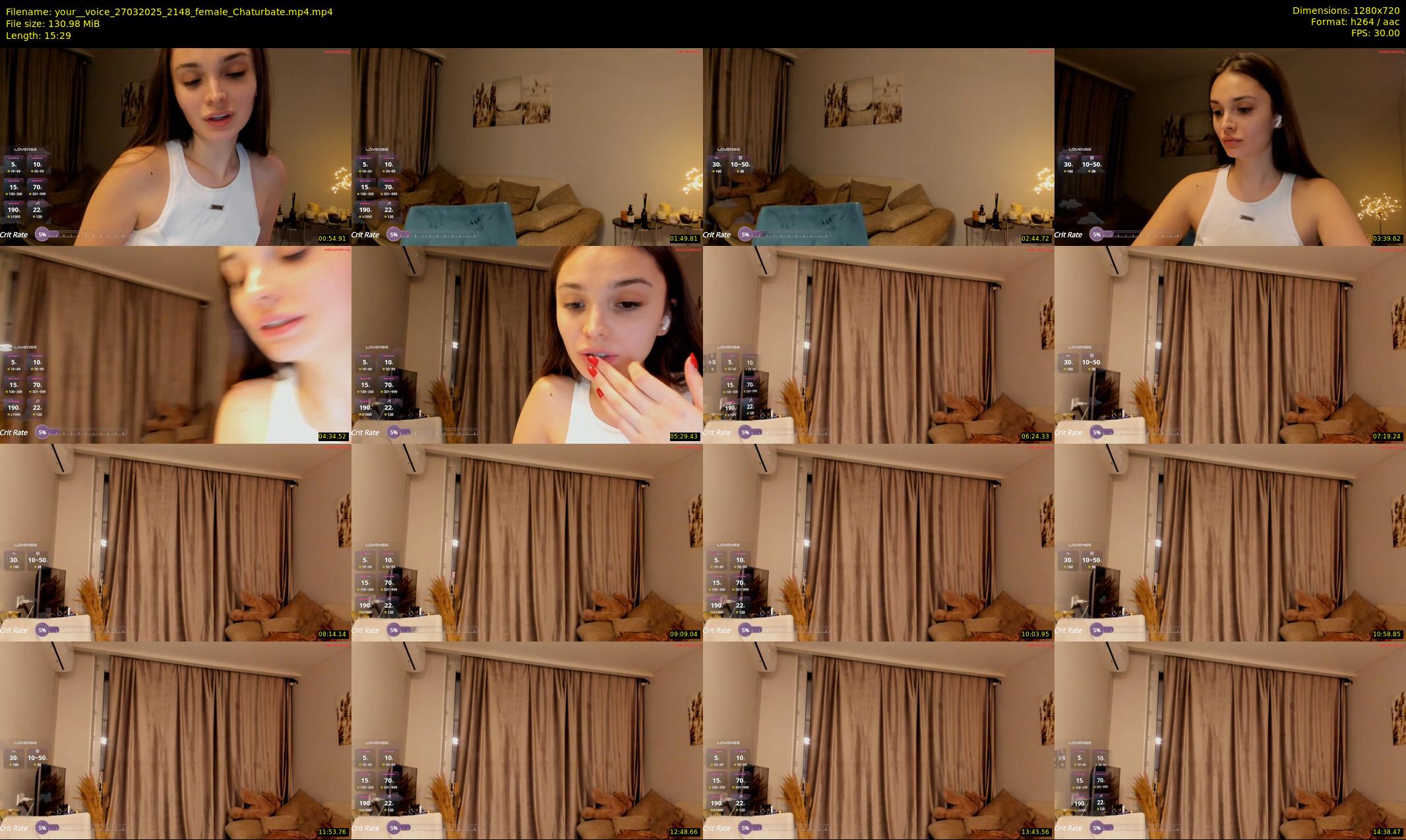 your__voice — 16 minute Chaturbate female cam show recording, 720p, Mar 27, 2025