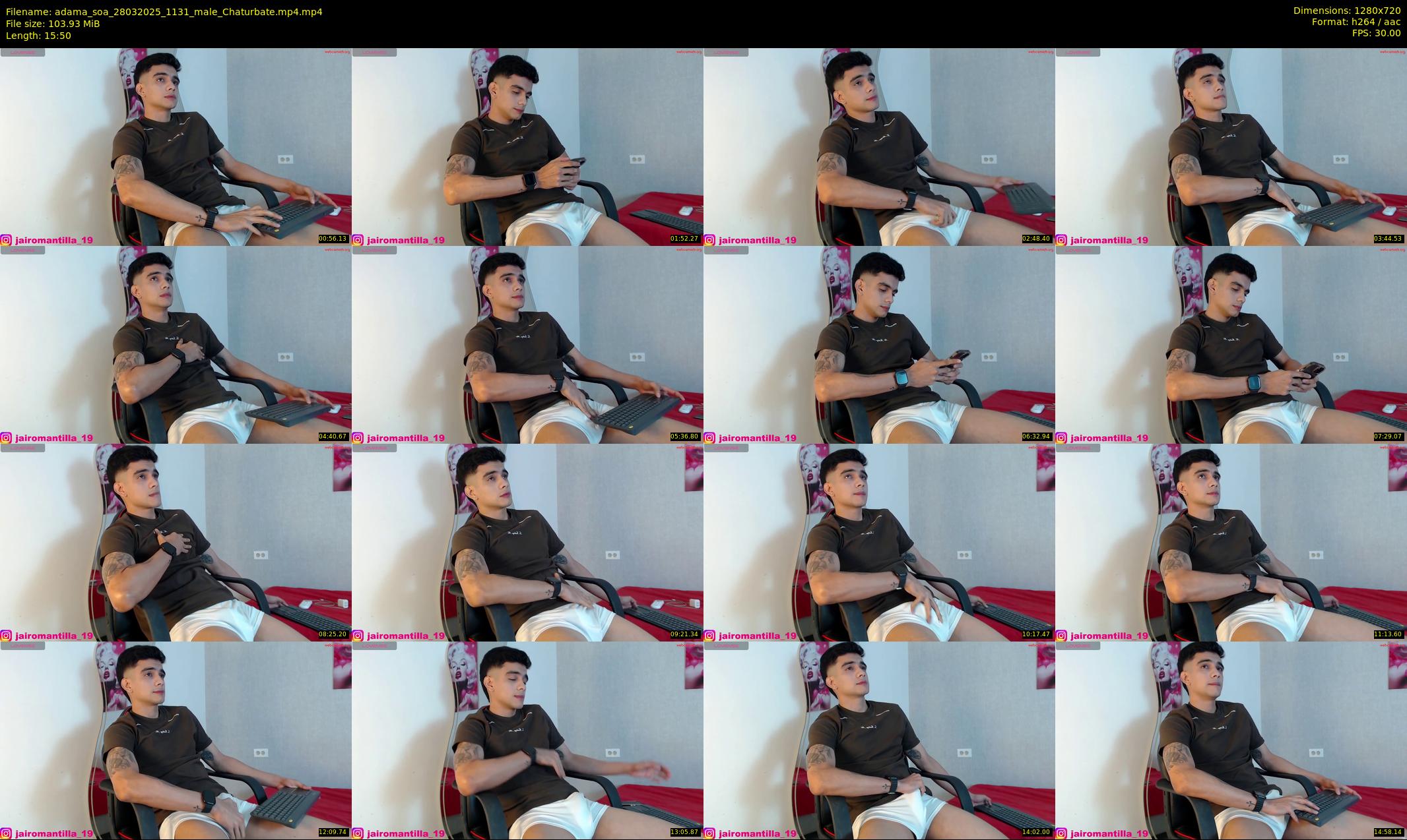 adama_soa — 16 minute Chaturbate male cam show recording, 720p, Mar 28, 2025