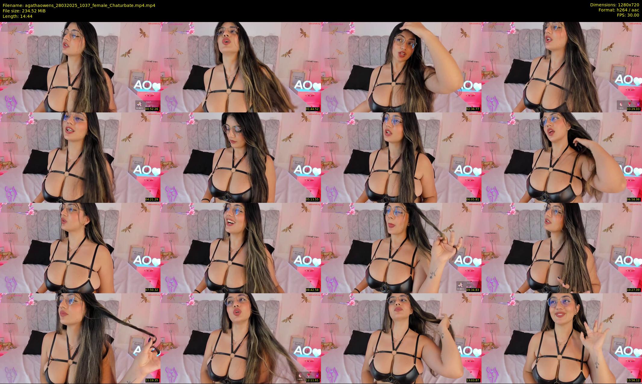 agathaowens — 15 minute Chaturbate female cam show recording, 720p, Mar 28, 2025