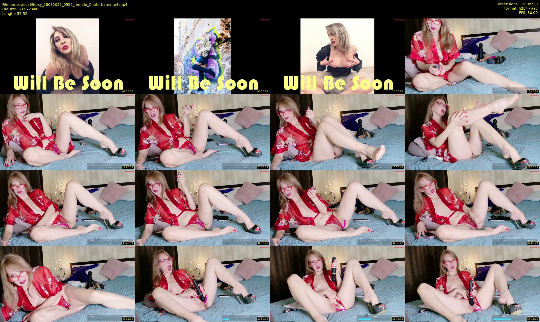 alice69foxy — 58 minute Chaturbate female cam show recording, 720p, Mar 28, 2025