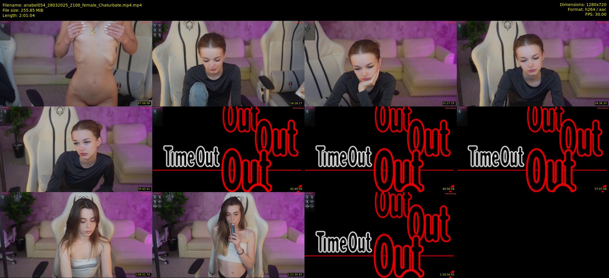 anabel054 — 122 minute Chaturbate female cam show recording, 720p, Mar 28, 2025