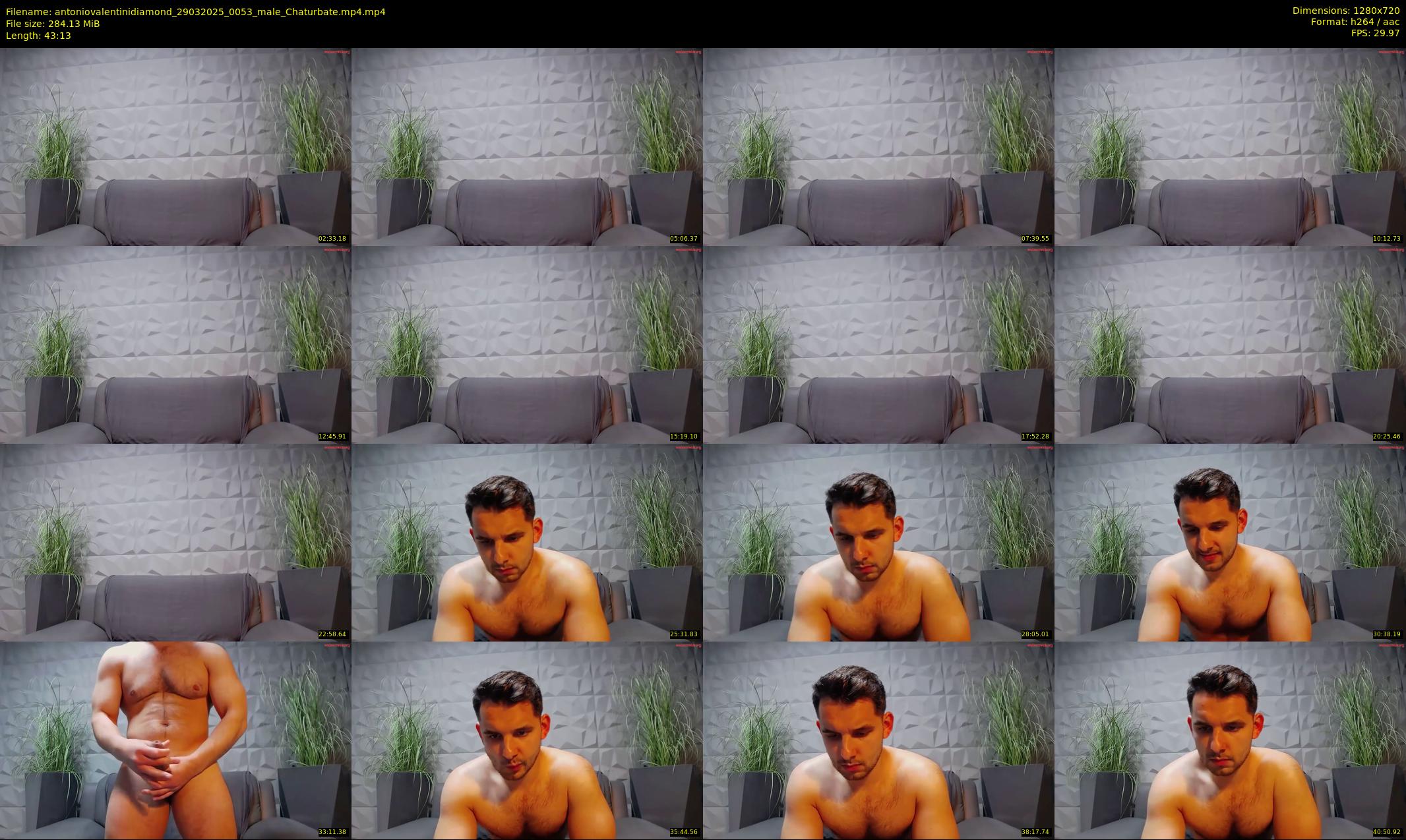 antoniovalentinidiamond — 44 minute Chaturbate male cam show recording, 720p, Mar 29, 2025