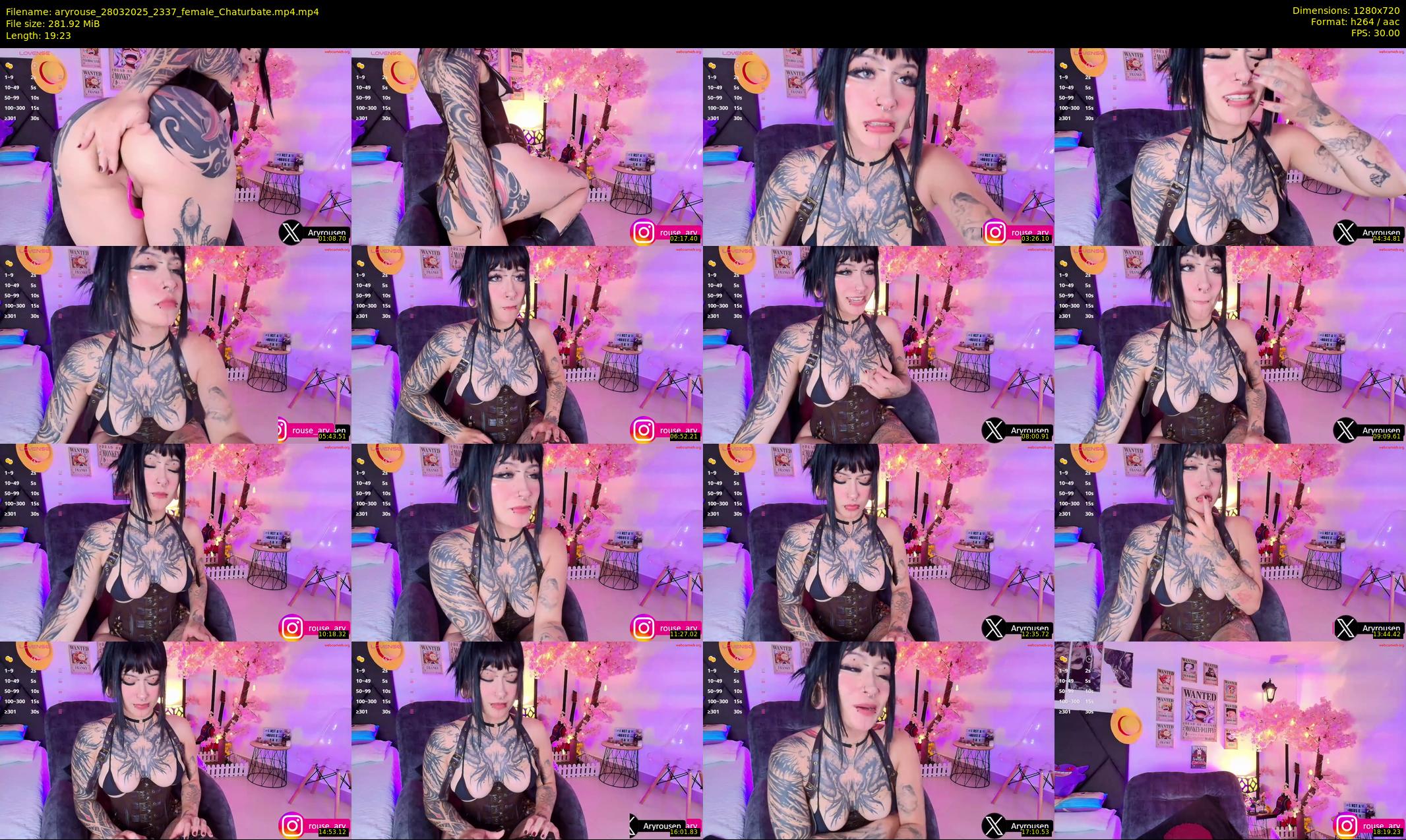 aryrouse — 20 minute Chaturbate female cam show recording, 720p, Mar 28, 2025