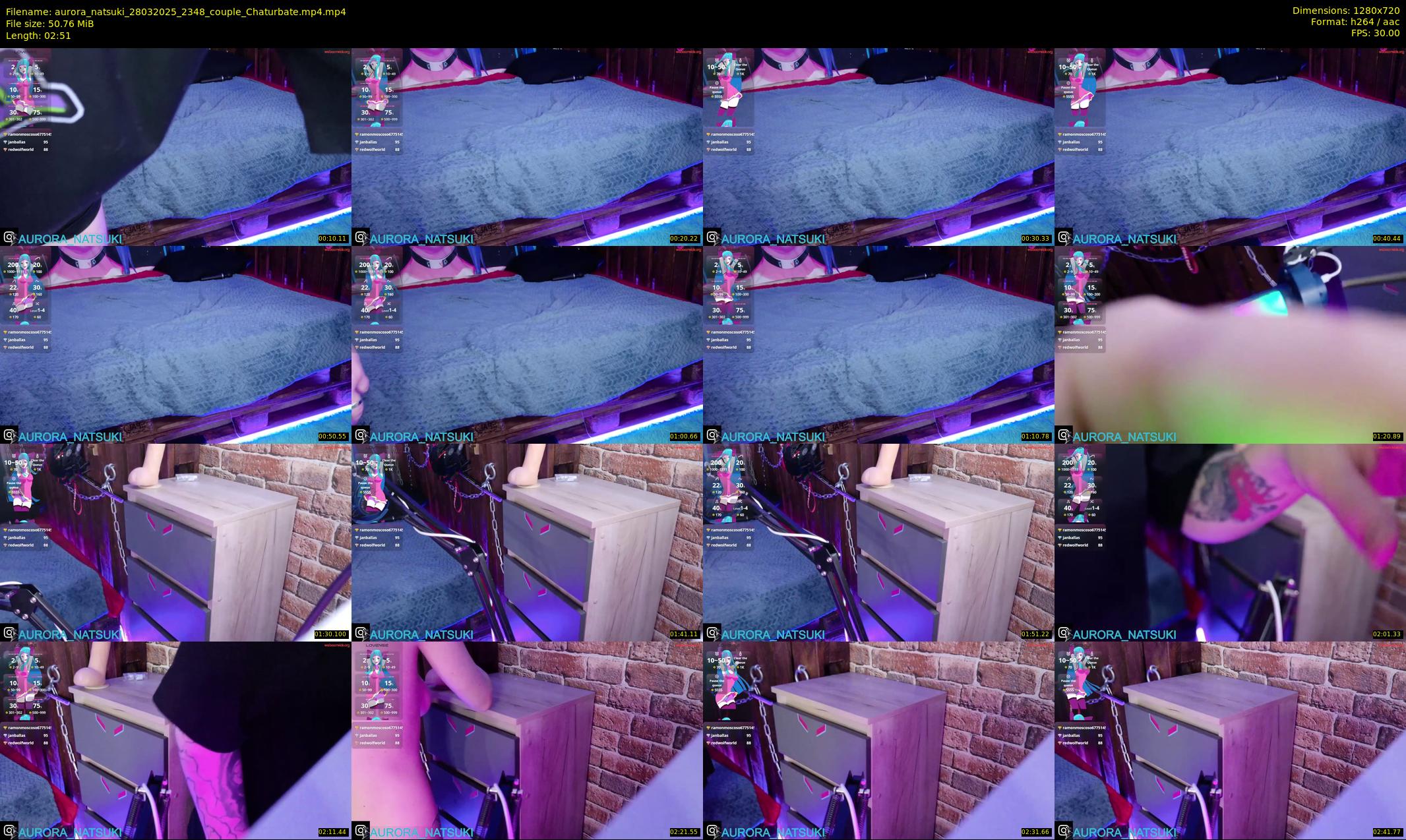 aurora_natsuki — 3 minute Chaturbate couple cam show recording, 720p, Mar 28, 2025