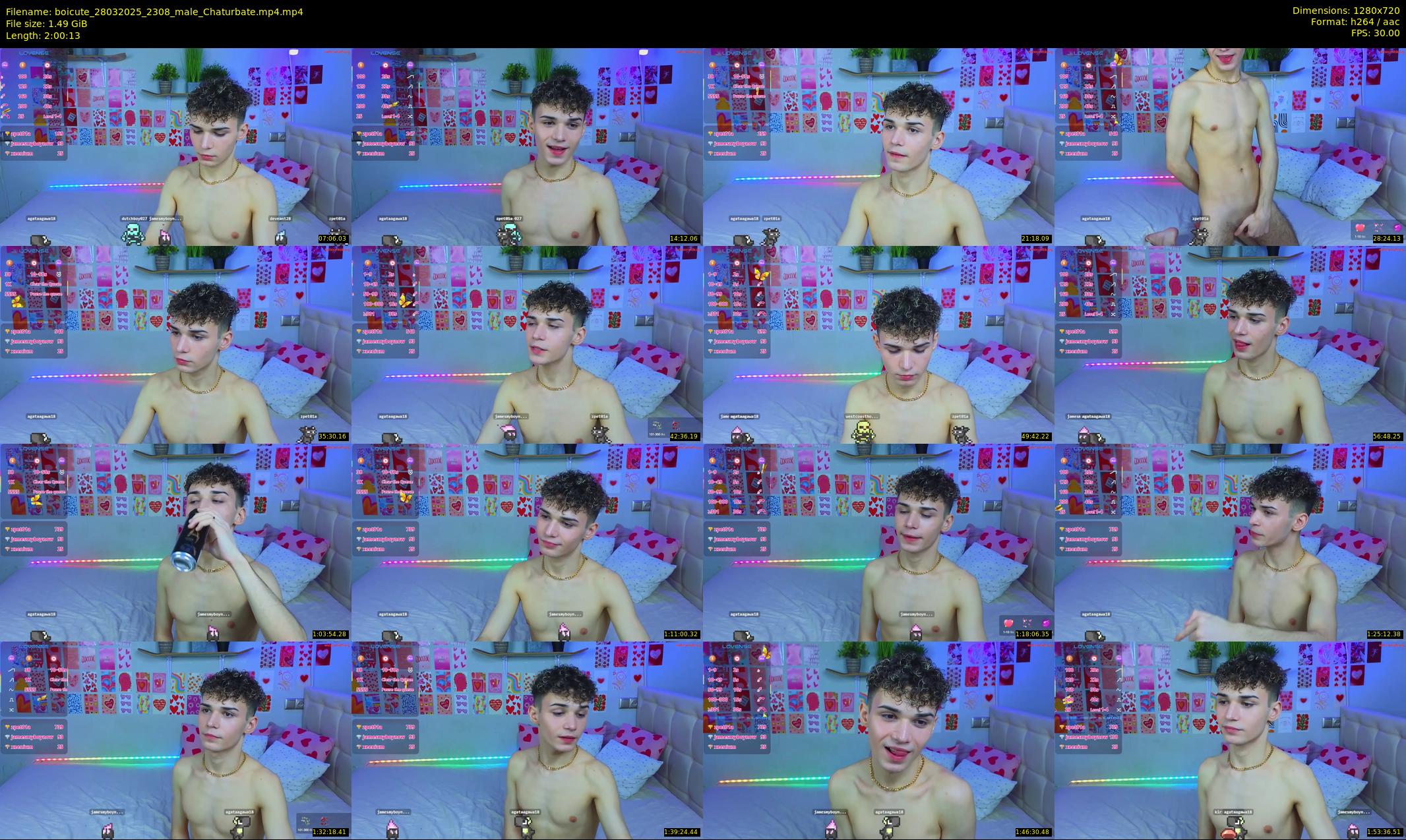 boicute — 121 minute Chaturbate male cam show recording, 720p, Mar 28, 2025