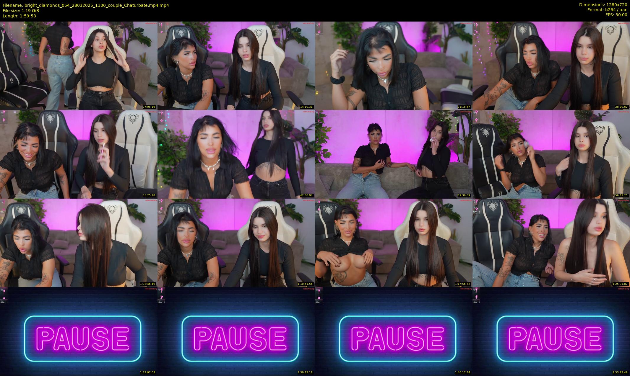 bright_diamonds_054 — 120 minute Chaturbate couple cam show recording, 720p, Mar 28, 2025