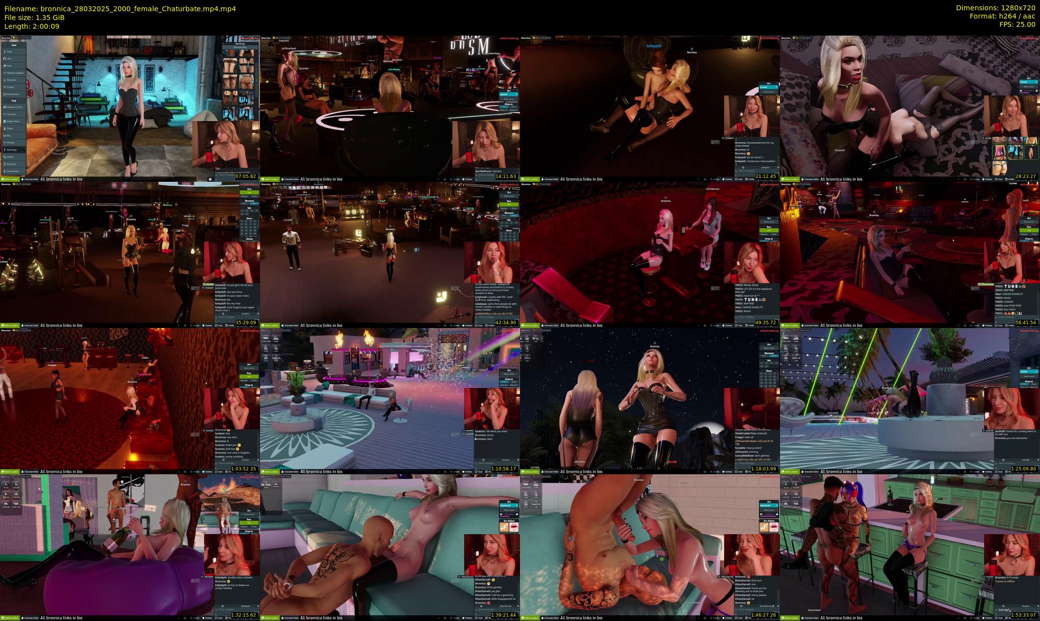bronnica — 121 minute Chaturbate female cam show recording, 720p, Mar 28, 2025