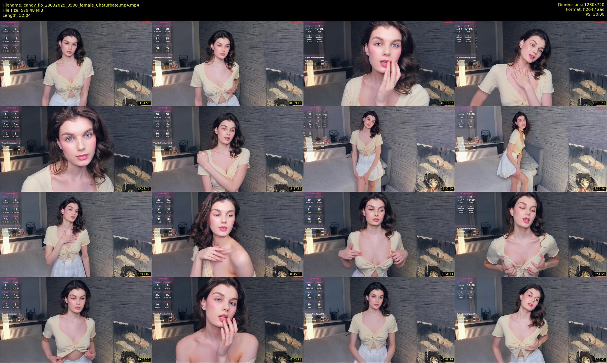 candy_flo — 53 minute Chaturbate female cam show recording, 720p, Mar 28, 2025