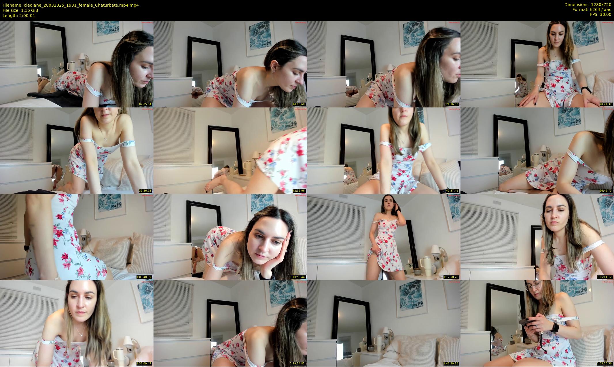 cleolane — 121 minute Chaturbate female cam show recording, 720p, Mar 28, 2025
