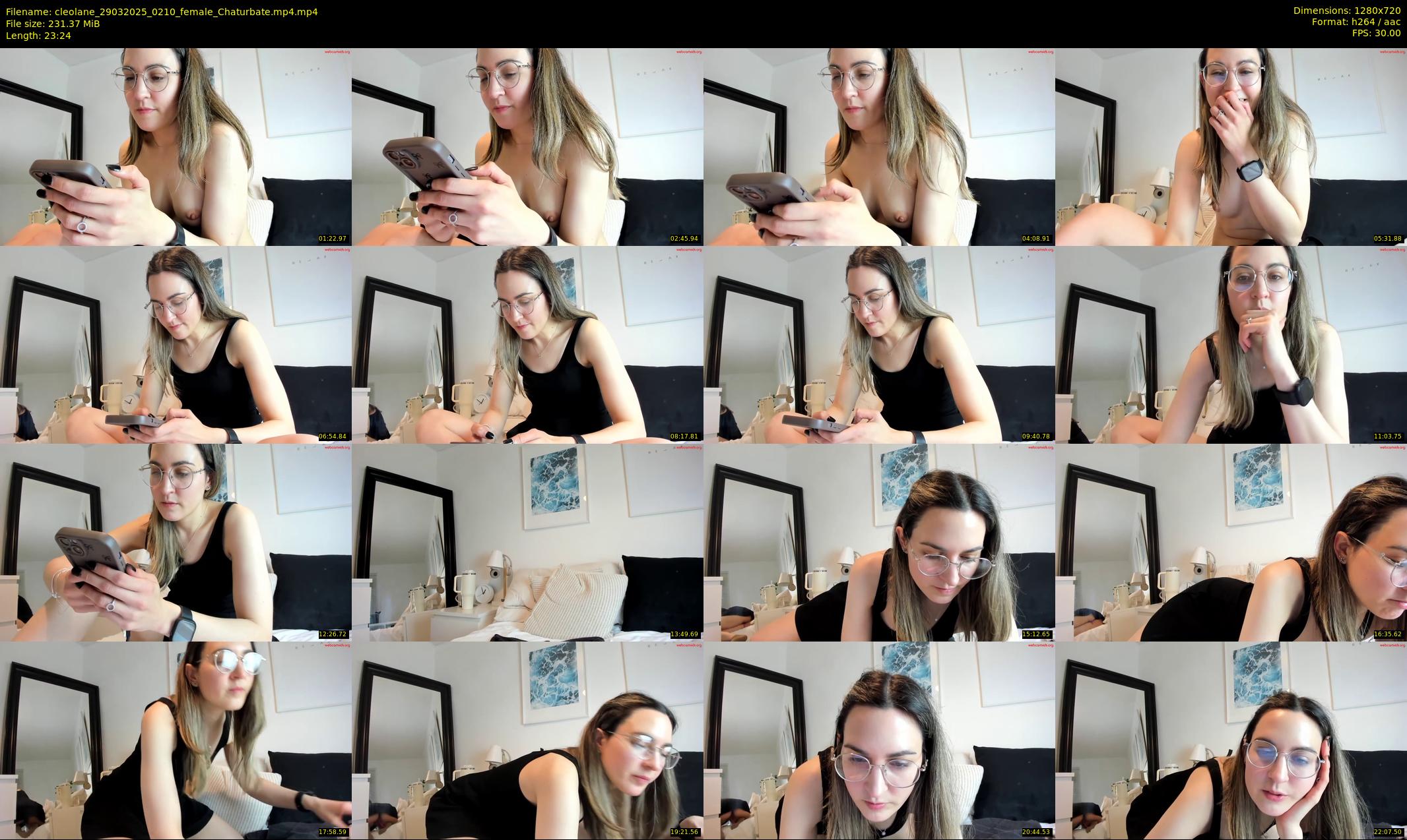 cleolane — 24 minute Chaturbate female cam show recording, 720p, Mar 29, 2025