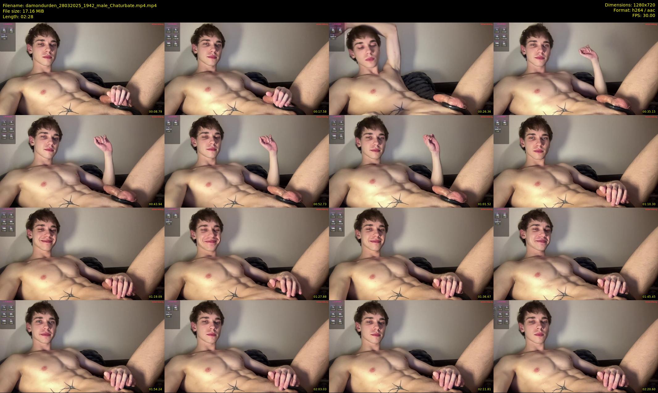 damondurden — 3 minute Chaturbate male cam show recording, 720p, Mar 28, 2025