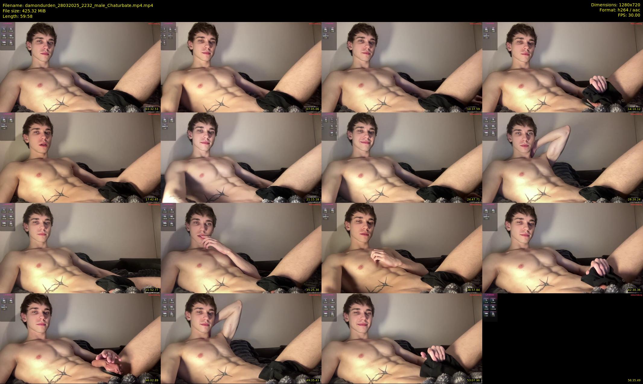 damondurden — 60 minute Chaturbate male cam show recording, 720p, Mar 28, 2025