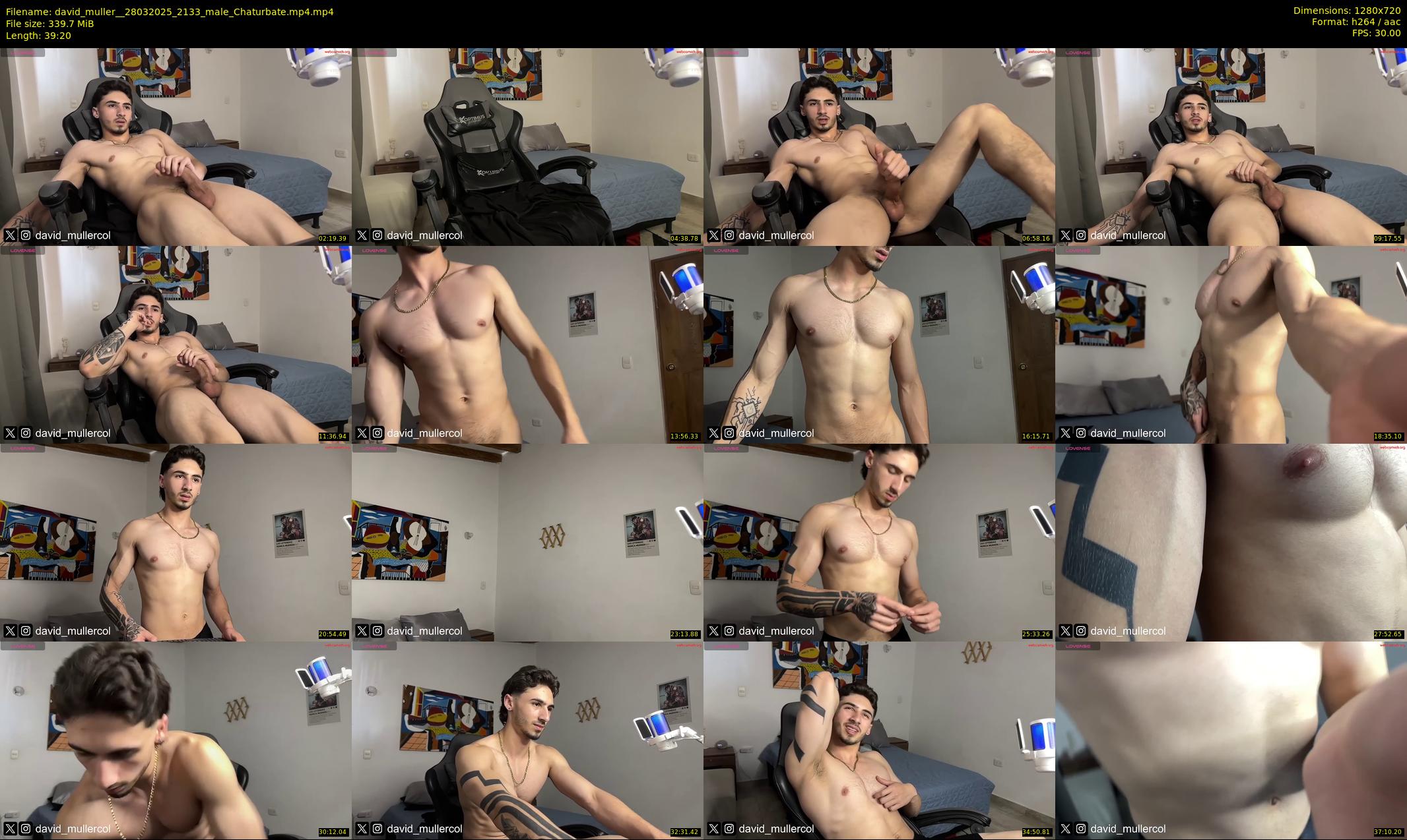 david_muller_ — 40 minute Chaturbate male cam show recording, 720p, Mar 28, 2025