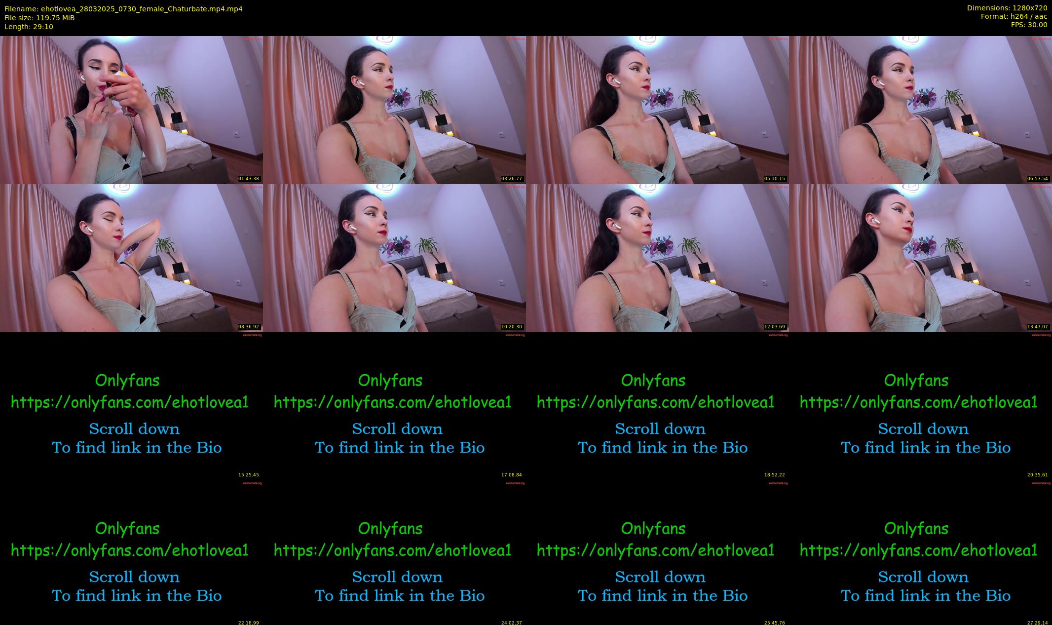 ehotlovea — 30 minute Chaturbate female cam show recording, 720p, Mar 28, 2025
