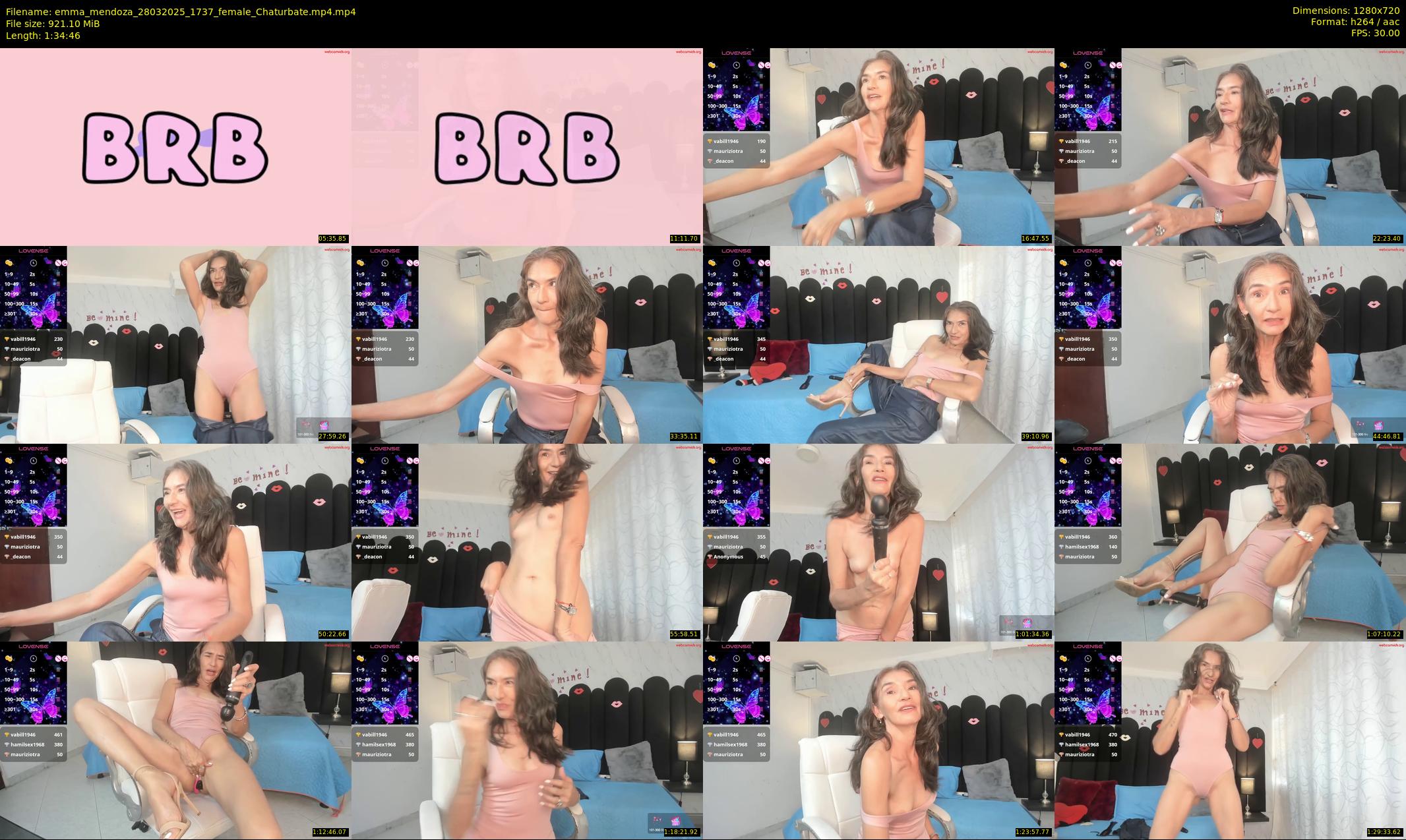 emma_mendoza — 95 minute Chaturbate female cam show recording, 720p, Mar 28, 2025