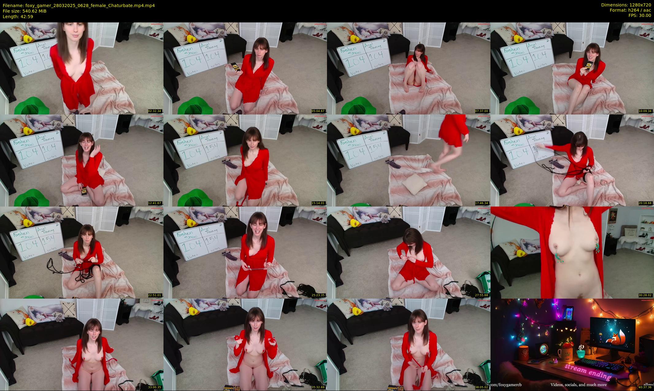 foxy_gamer — 43 minute Chaturbate female cam show recording, 720p, Mar 28, 2025